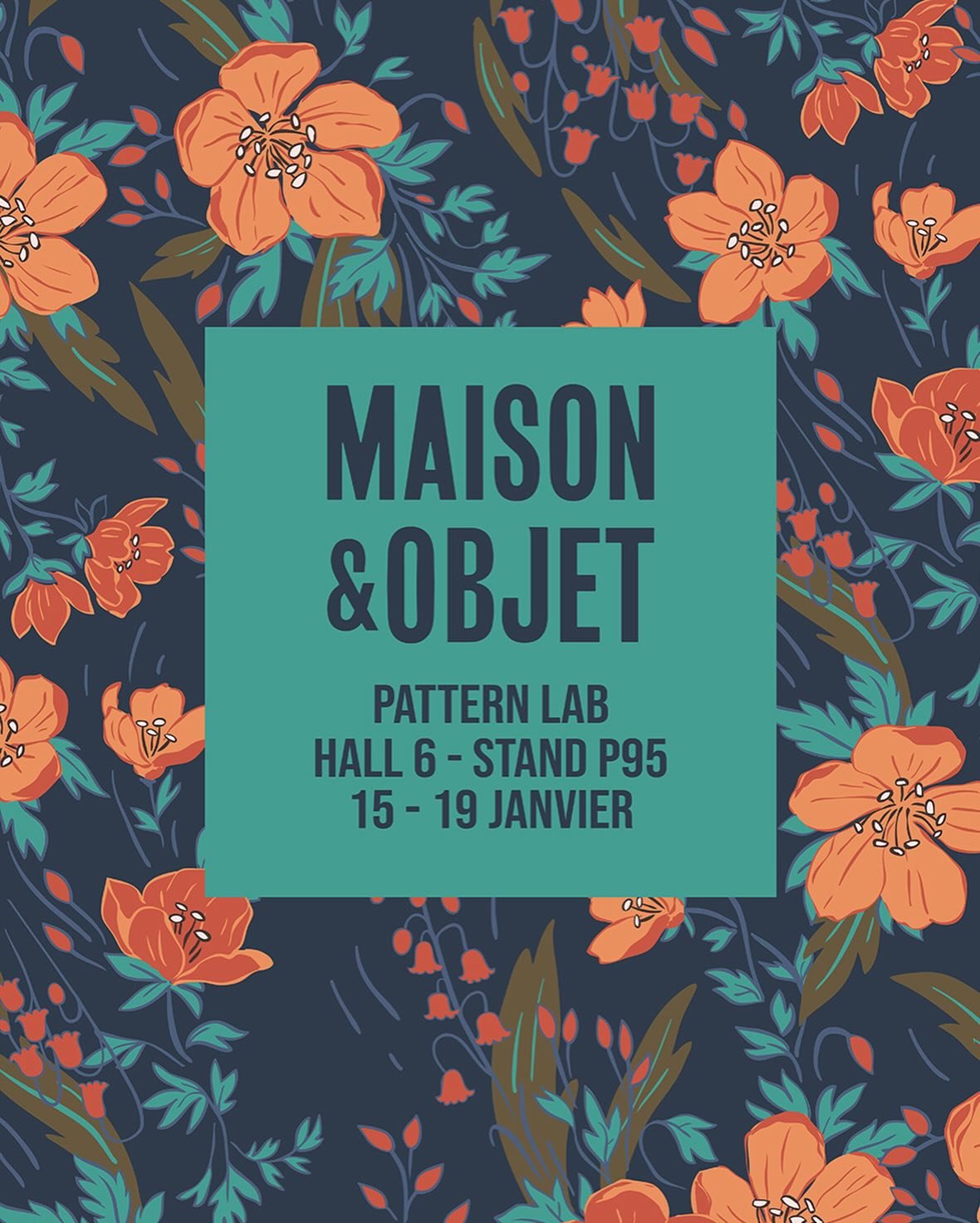 Save the date! ⭐️

Nous vous donnons rendez-vous Jeudi!
Du 15 au 19 janvier retrouvez-nous sur le Pattern lab de @maisonetobjet 

HALL 6 STAND P95

Come meet us Thursday! 
From January 15th to the 19th come say hello in Maison &amp; Objet!

Maison et