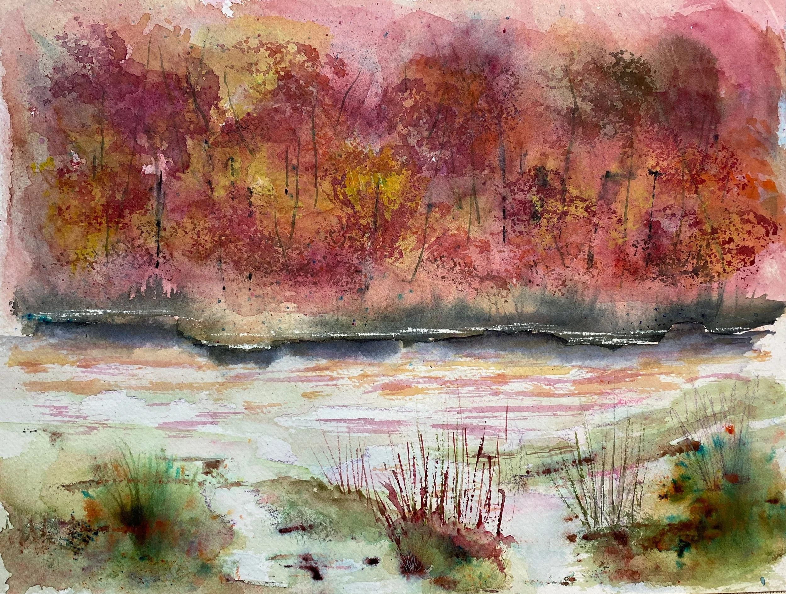 "Seeing Red" Watercolor 9x12"