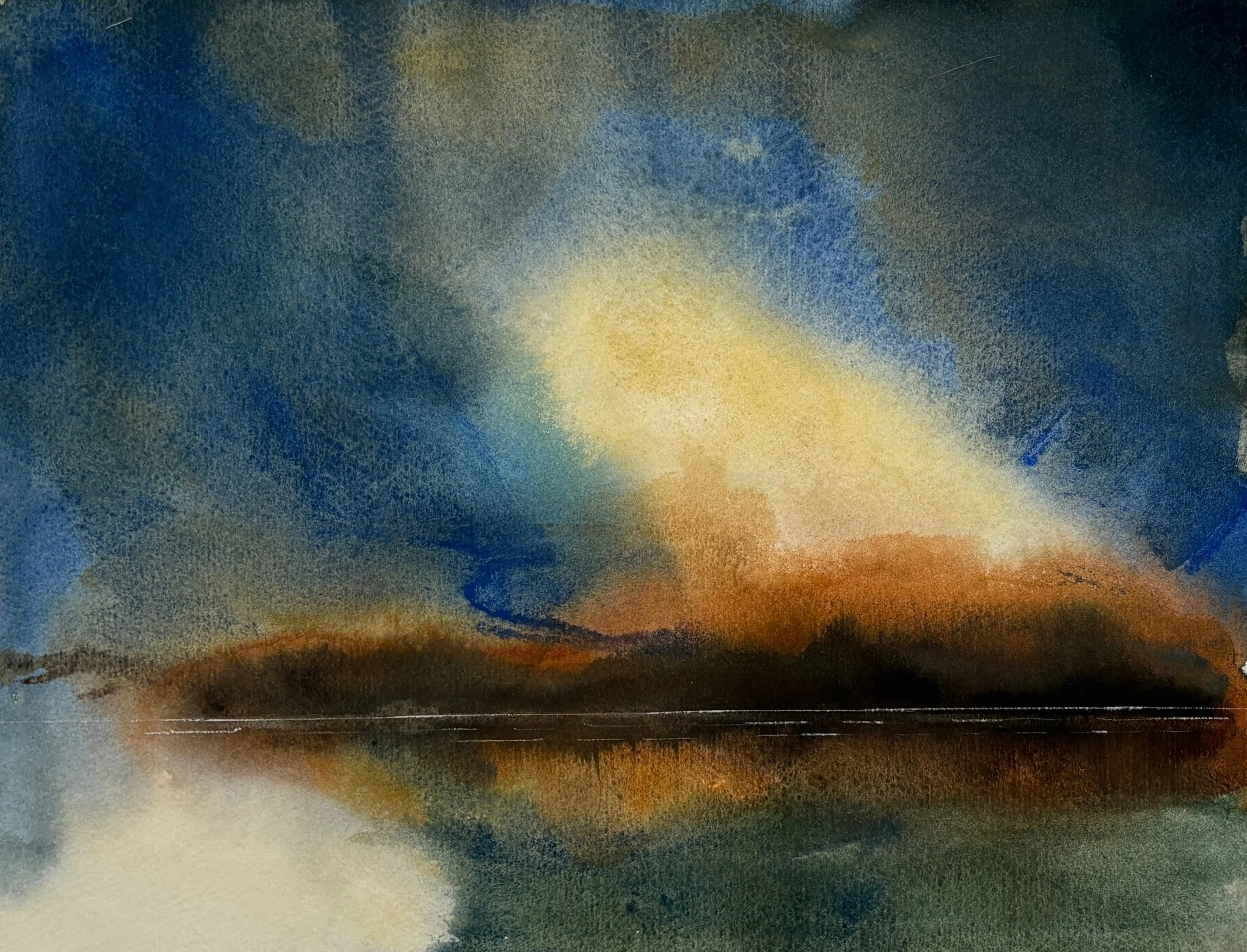 "Cosmic Night" Watercolor 9x12"