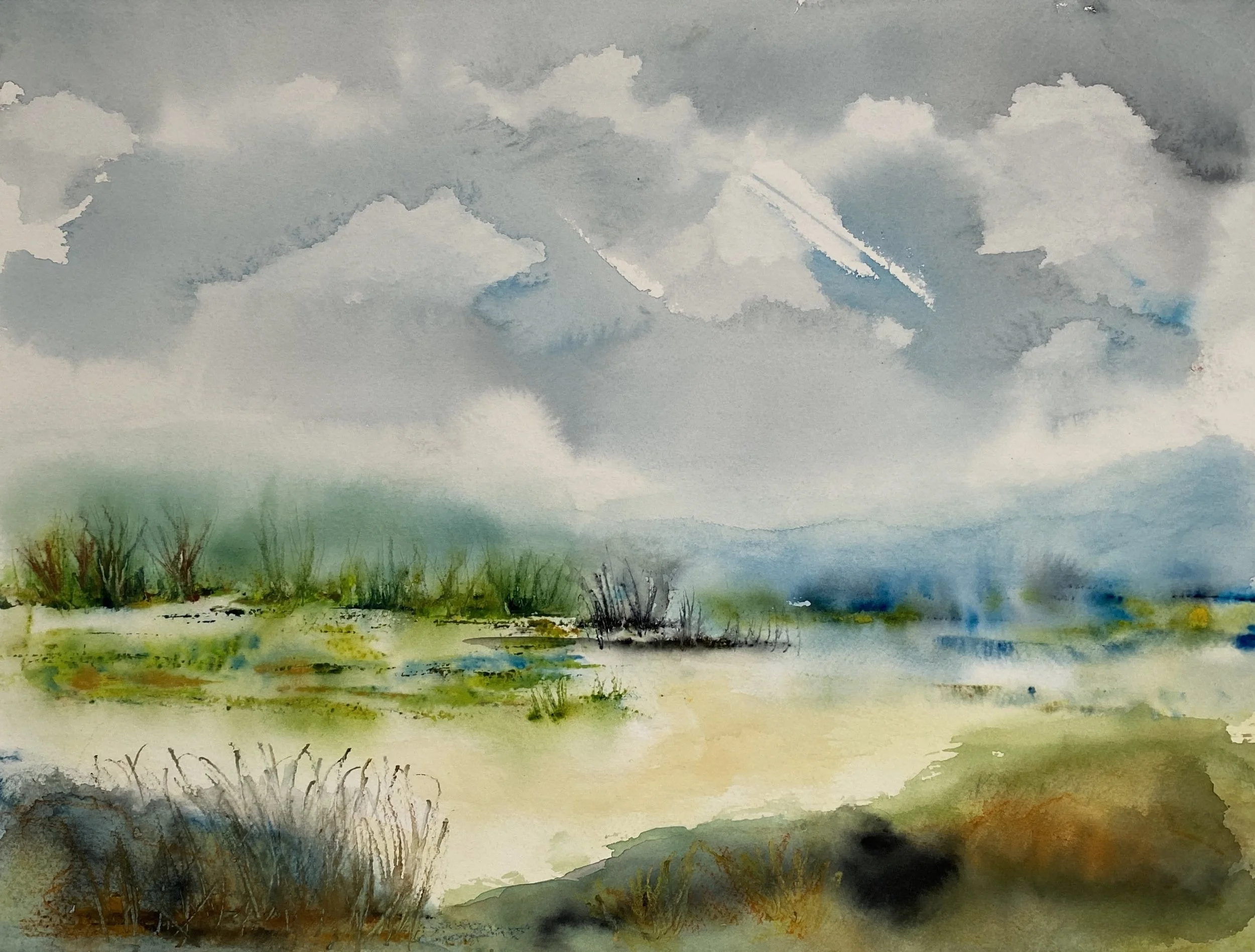 "Sky Secret" 2024 Watercolor 12x18"