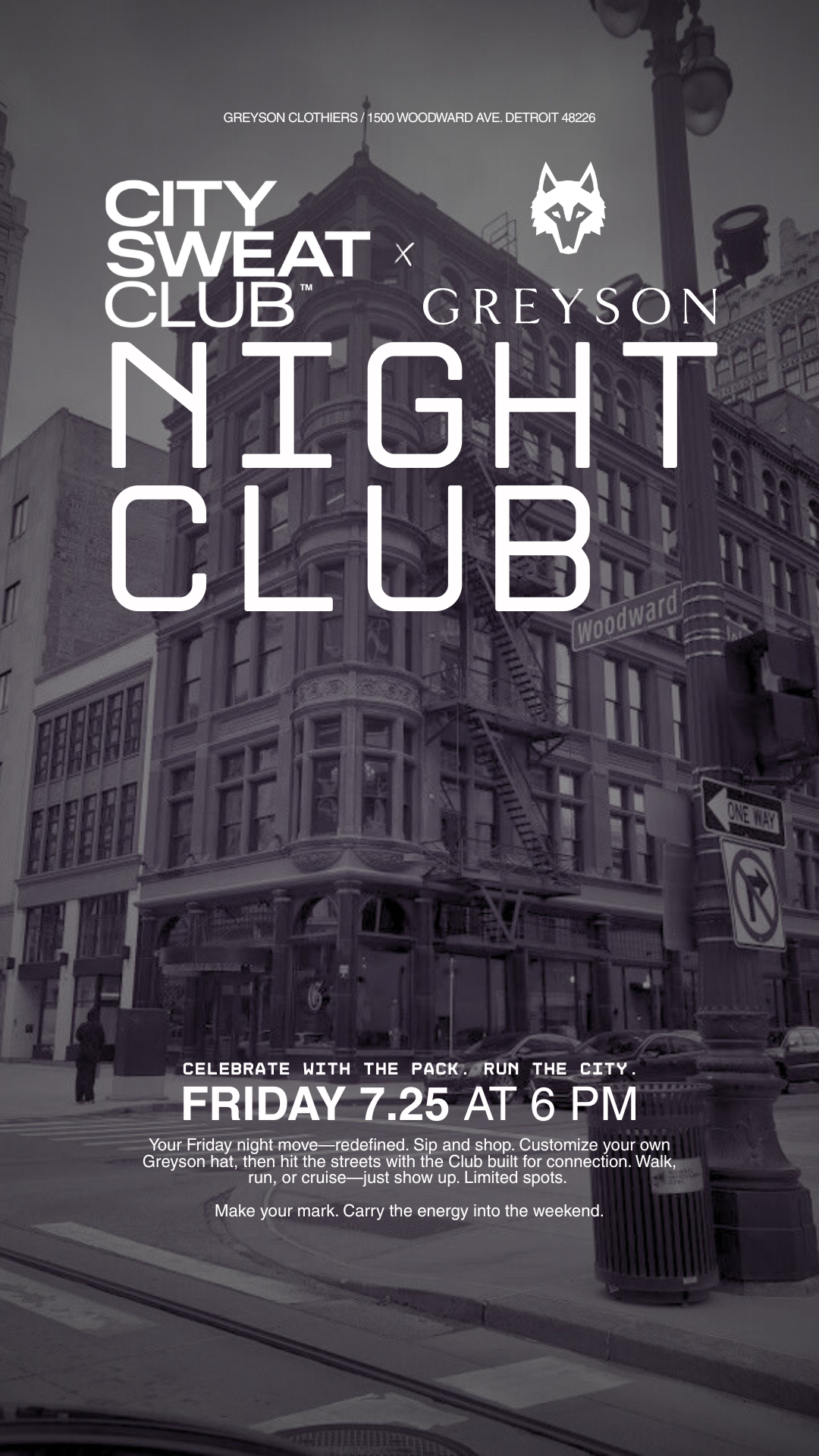 NIGHT CLUB: City Run with Greyson Clothiers