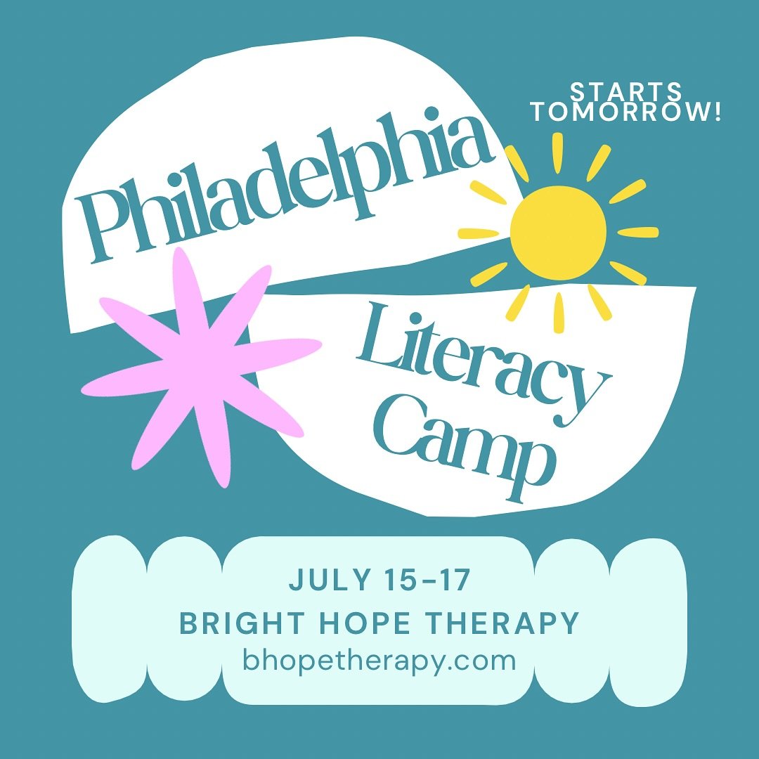 We are getting ready for our second week of Philadelphia Literacy Camps starting tomorrow with Shelbie Blackford, M.S., CFY-SLP ☀️ Our fun, interactive and intensive reading bootcamp will be this Monday-Wednesday from 8-11 am at Candace McKay Image &