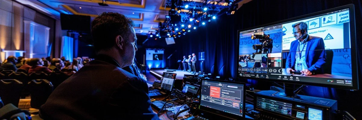 Hybrid live streaming event combining in-person and remote audiences