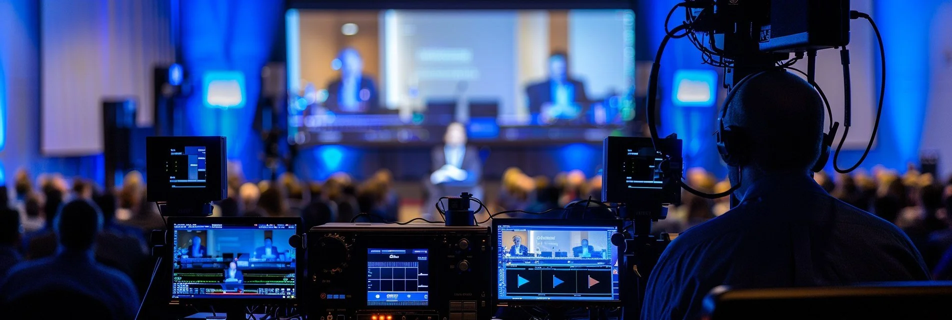 In-person live streaming production for a corporate event in Ontario