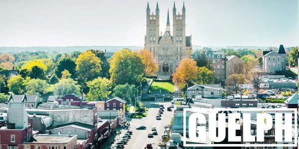 The Basilica of Our Lady Immaculate in Guelph, Ontario, a stunning architectural landmark. Streaming Inc. provides live streaming and AV solutions for events held at historic and unique venues like this.