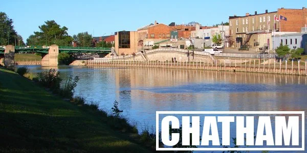 Chatham, Ontario's scenic riverfront and downtown area. Streaming Inc. provides live streaming and video production services for events in this historic town.