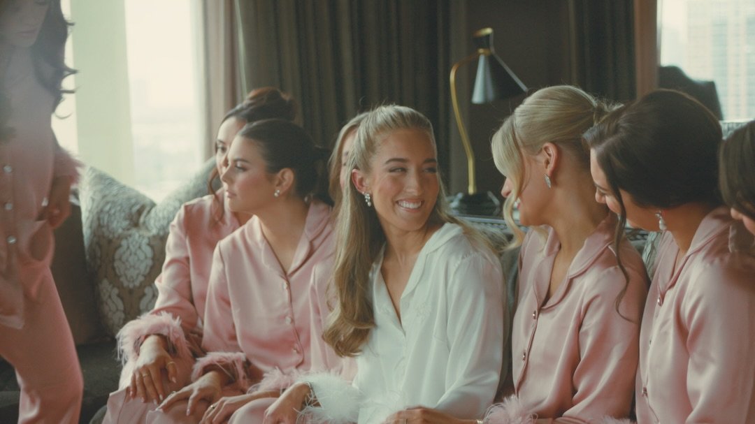 Girls just wanna have fun 💕 (and wear matching pink pajamas to get ready for the best day ever) #houstonweddings #houstonvideographers #houstonweddingvideo #houstonweddingvideography