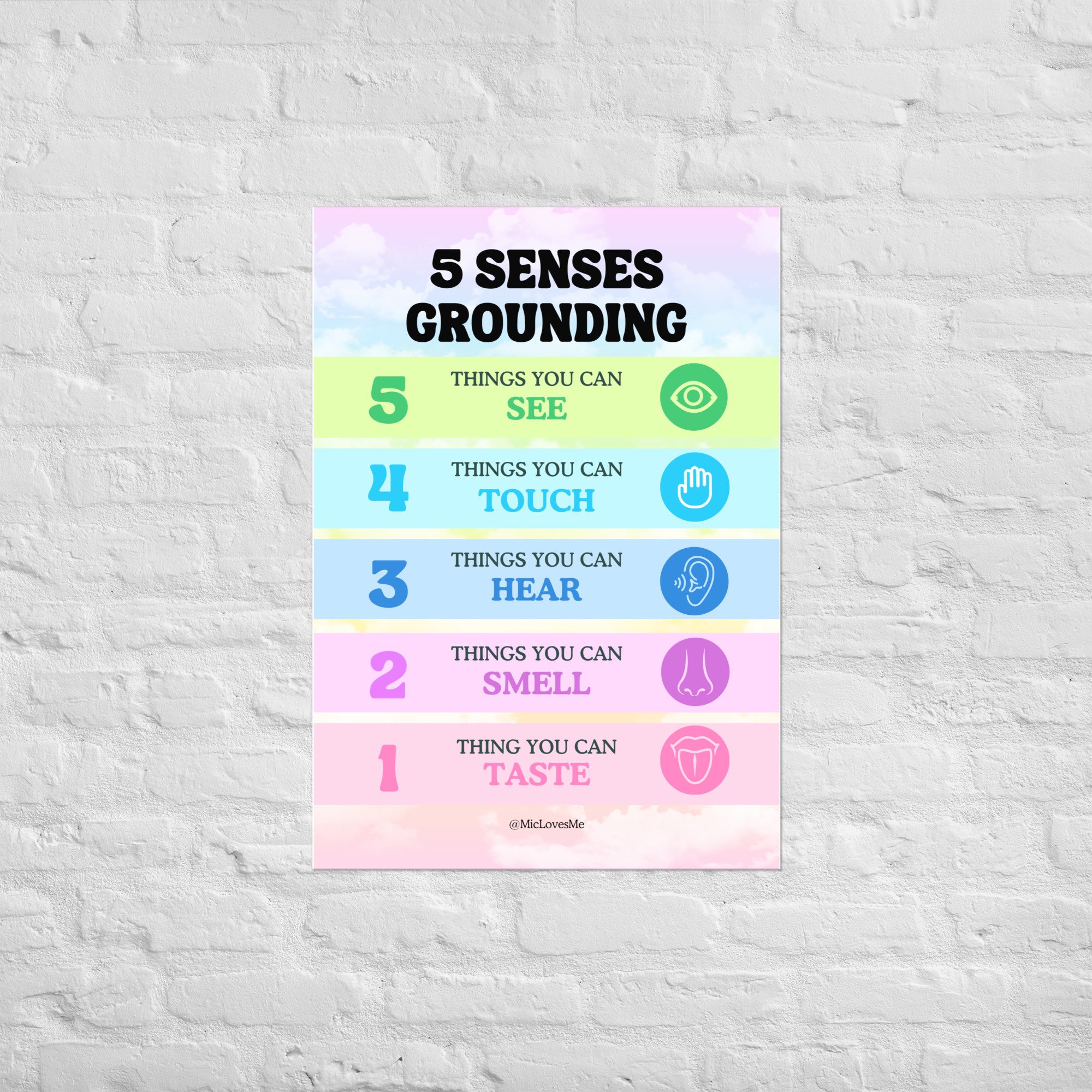 5 Senses Grounding Poster