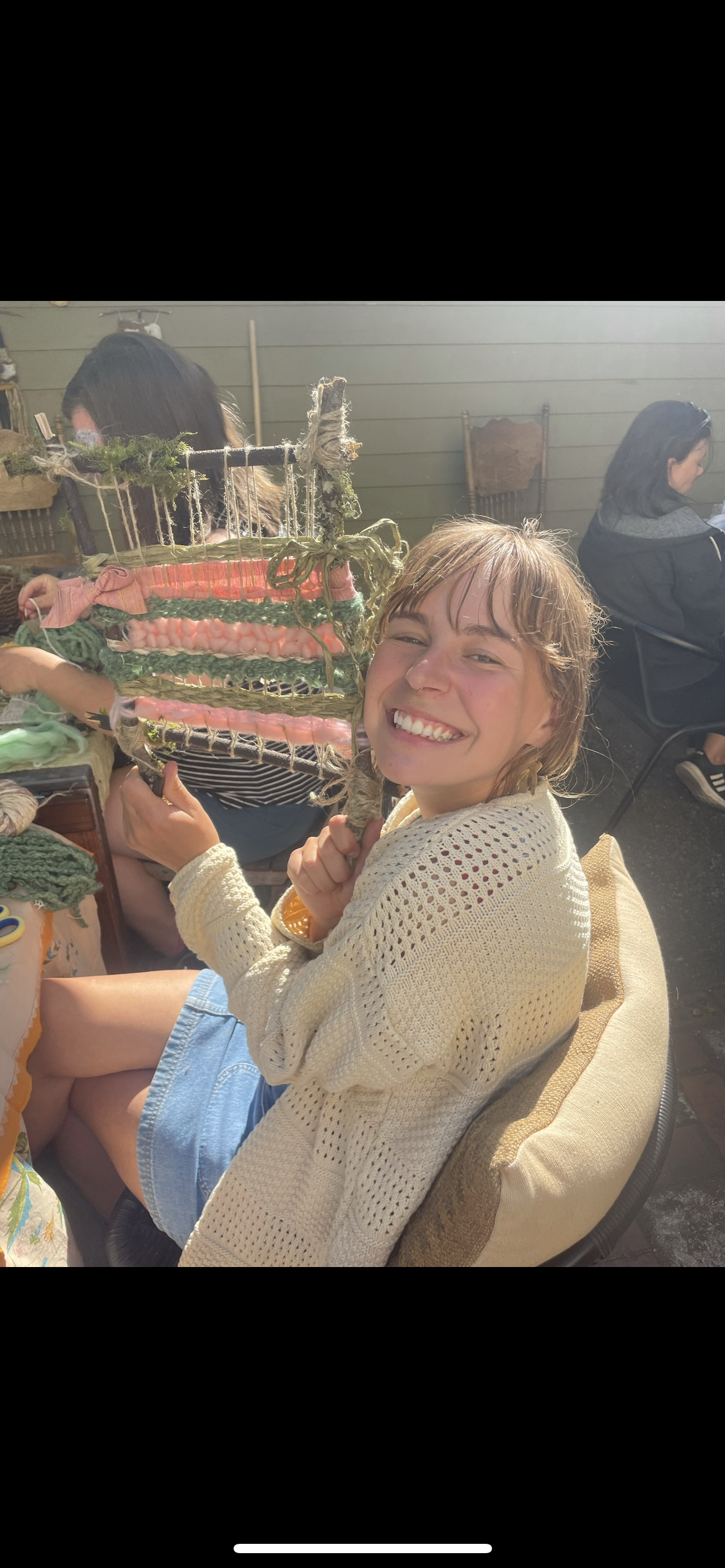 Tapestry Weaving on a Natural Frame Loom at Estero Bay Art & Craft