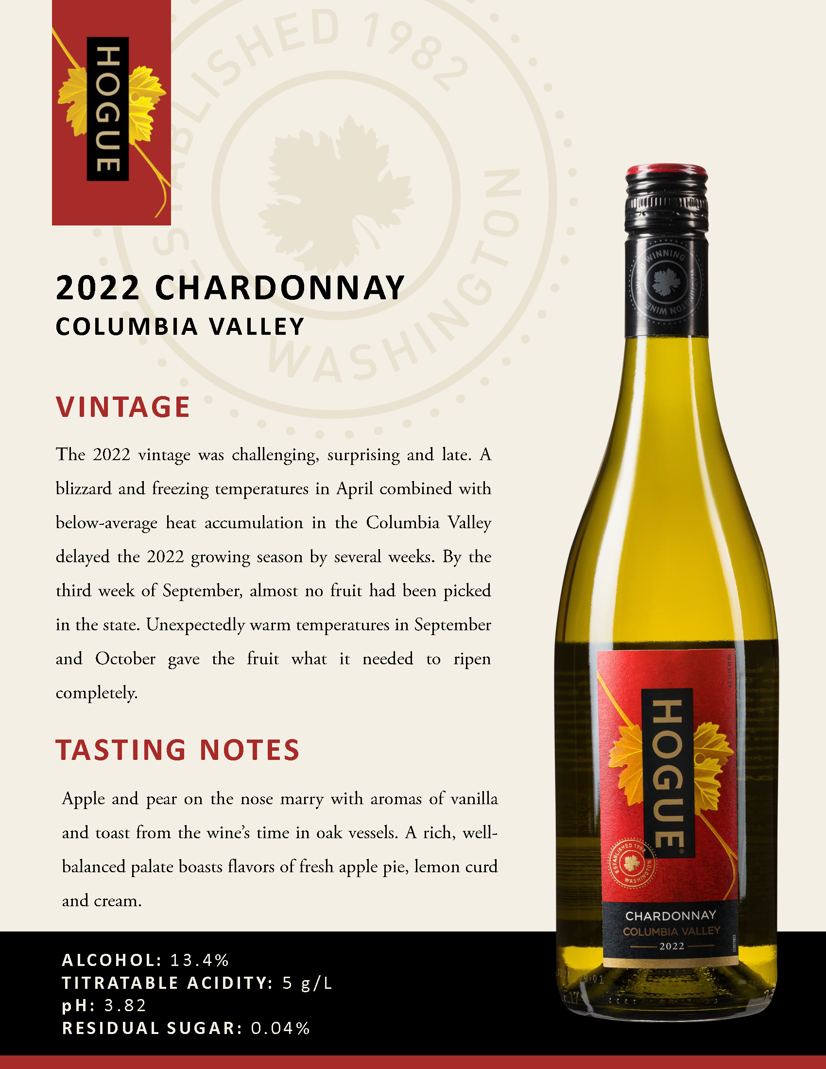 Hogue_2022_Chardonnay_TechSheet