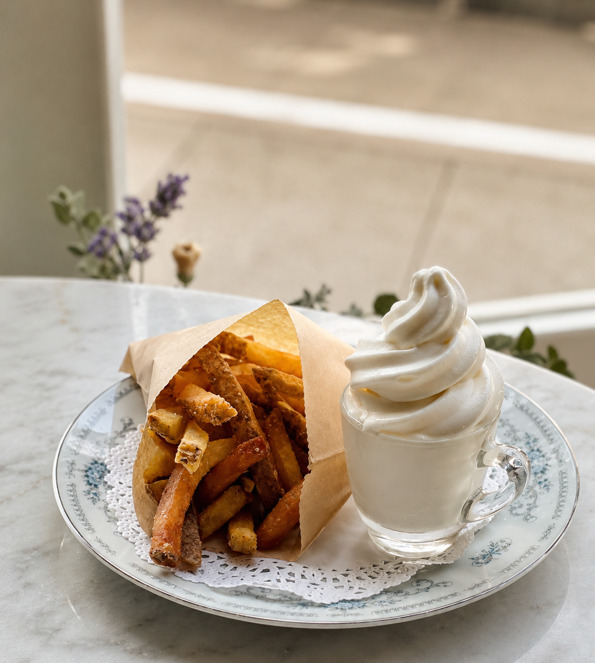 Bar Parisette Happy Hour - Shake Frites, soft serve with fries to dip