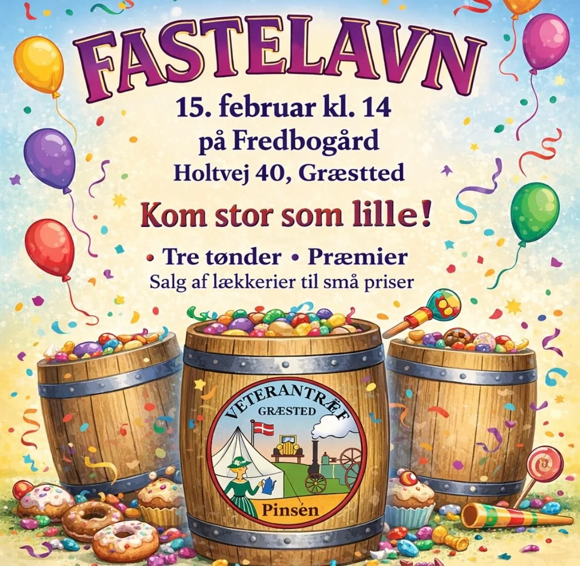 Fastelavn p&aring; Fredbog&aring;rd. Kom og v&aelig;r med🤠🤩😎#fredbog&aring;rd#gr&aelig;sted#voresgribskov #voresgr&aelig;sted #nordsjaelland