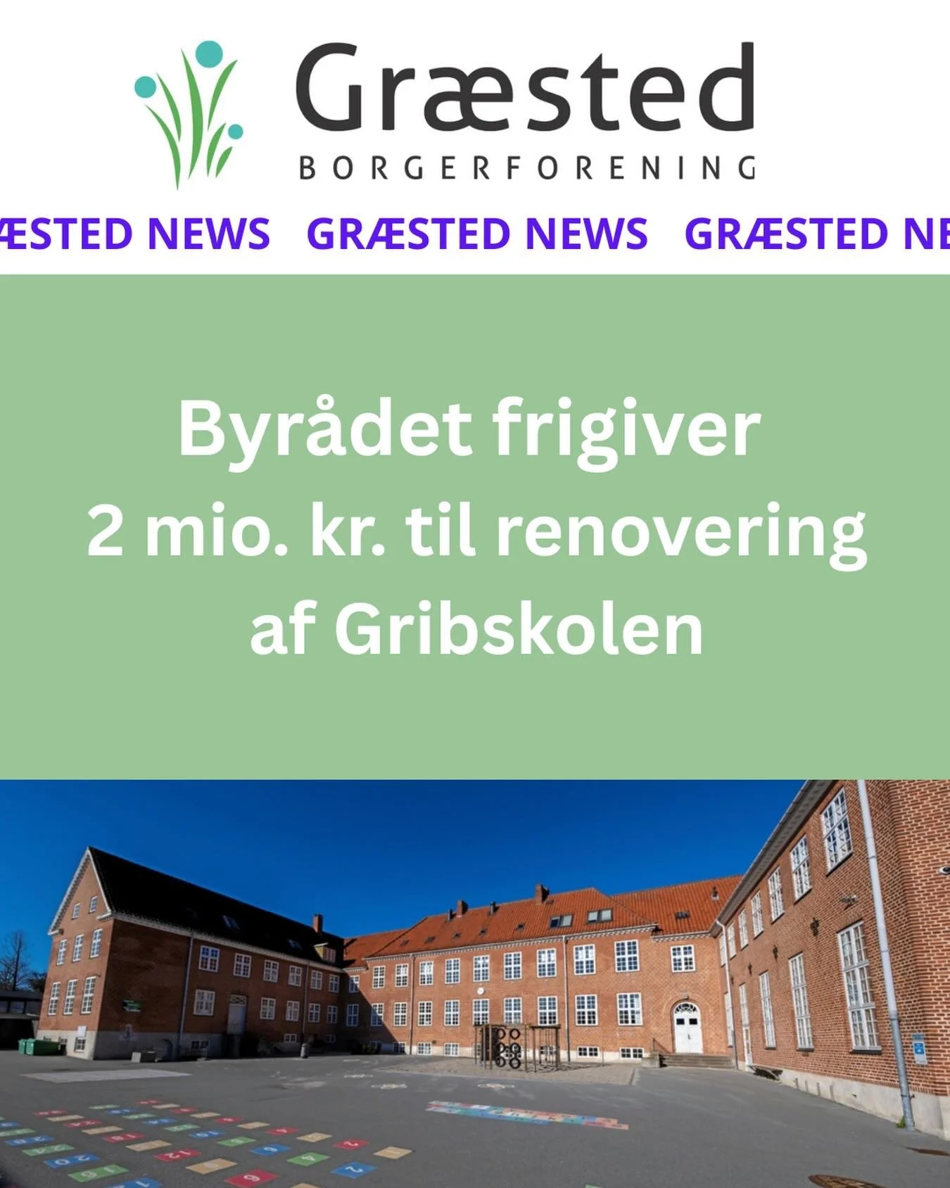 🌟Borgerforeningen er begejstret. &ldquo;Det er en vigtig investering i vores lokale skole. N&aring;r bygningerne er i orden, giver det bedre rammer for b&aring;de elever og medarbejdere. Det er ogs&aring; afg&oslash;rende for et velfungerende lokals