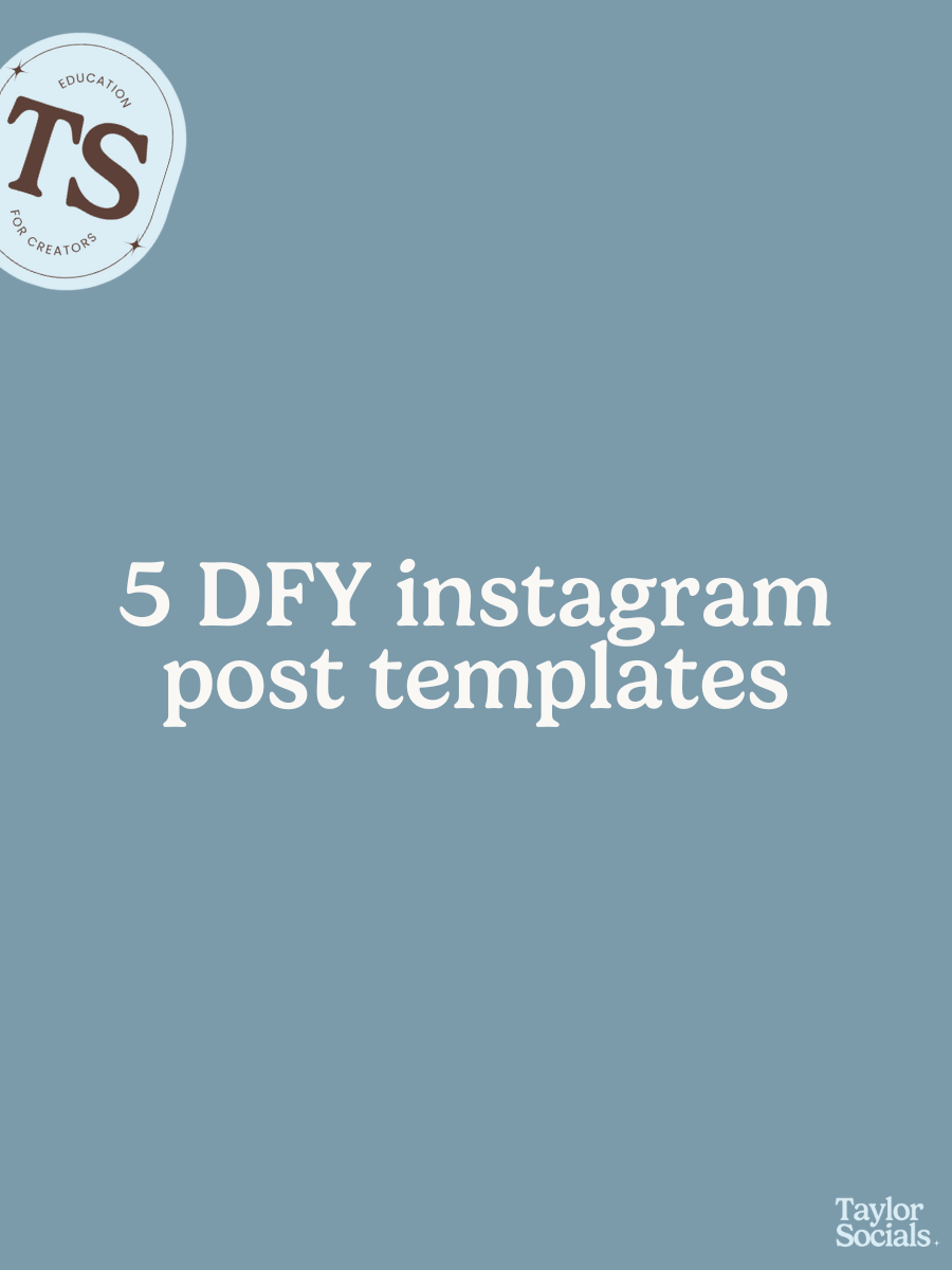 5 Done-for-You Instagram Post Templates