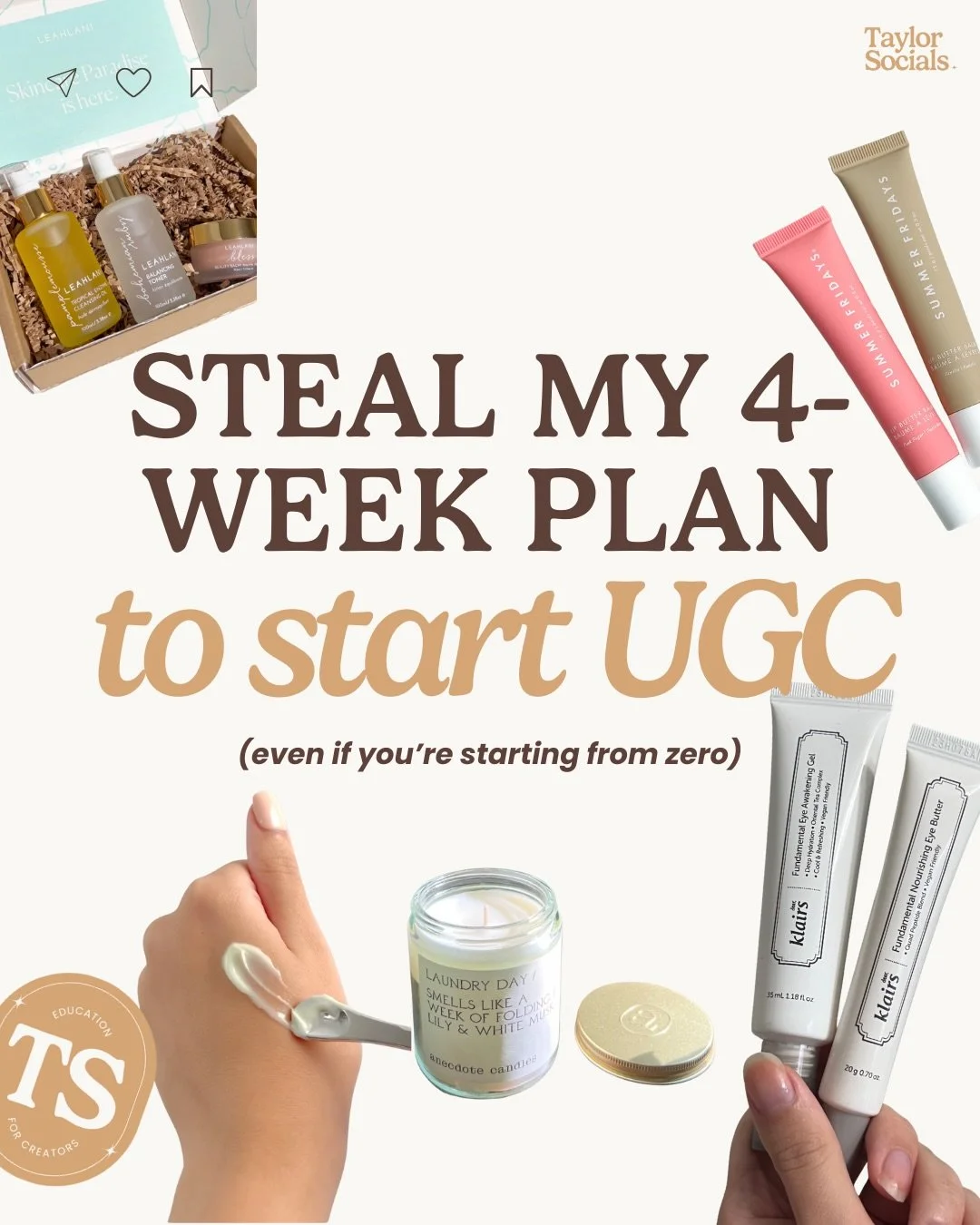 comment &ldquo;UGC&rdquo; and I&rsquo;ll send you some of my fav free creator resources, including my guide, contacts, pitch templates, and more 🫶