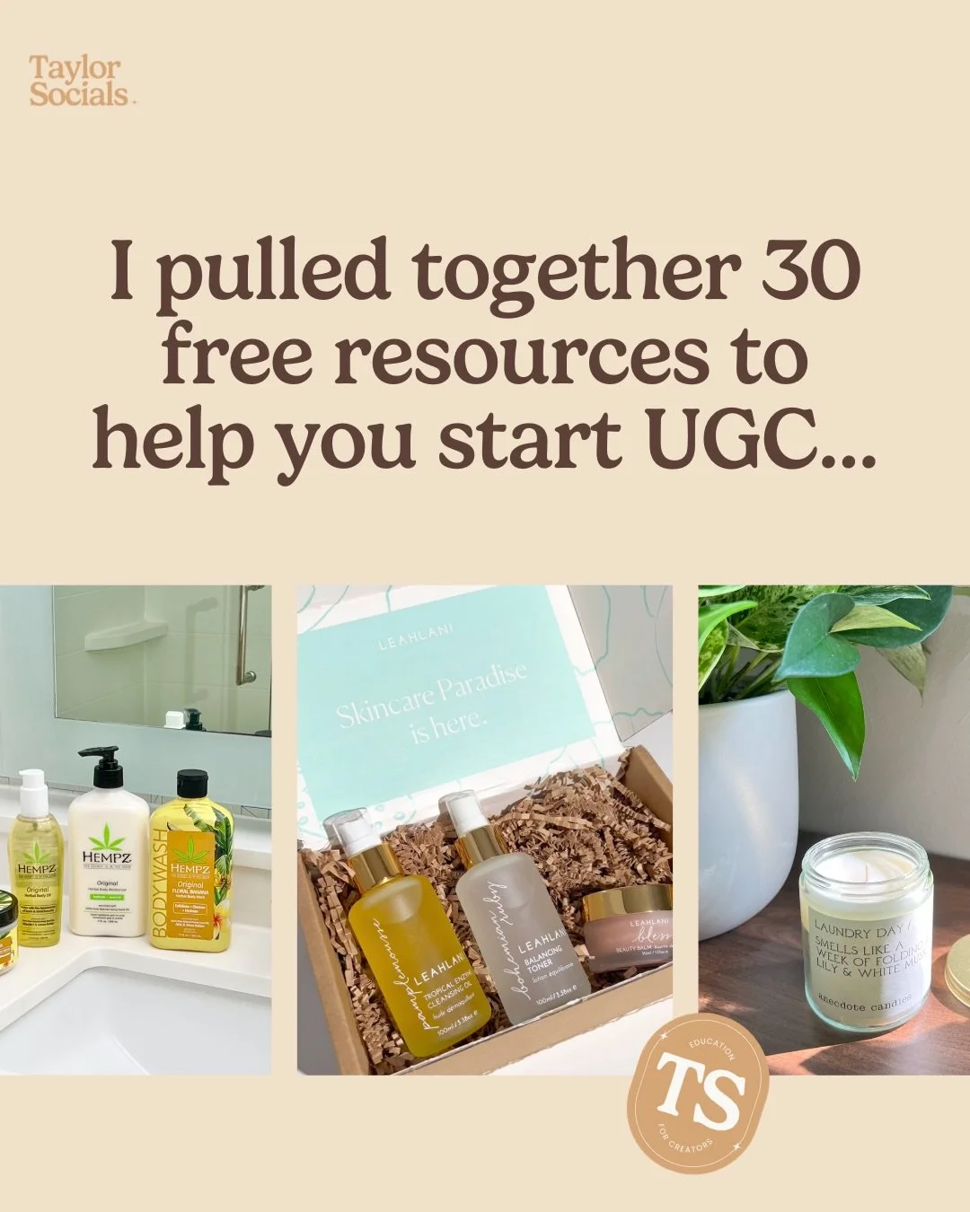 I included brand lists, pitch templates, tutorials, tips, and more&hellip; comment &ldquo;UGC&rdquo; and I&rsquo;ll send you the link for free!! 🫶