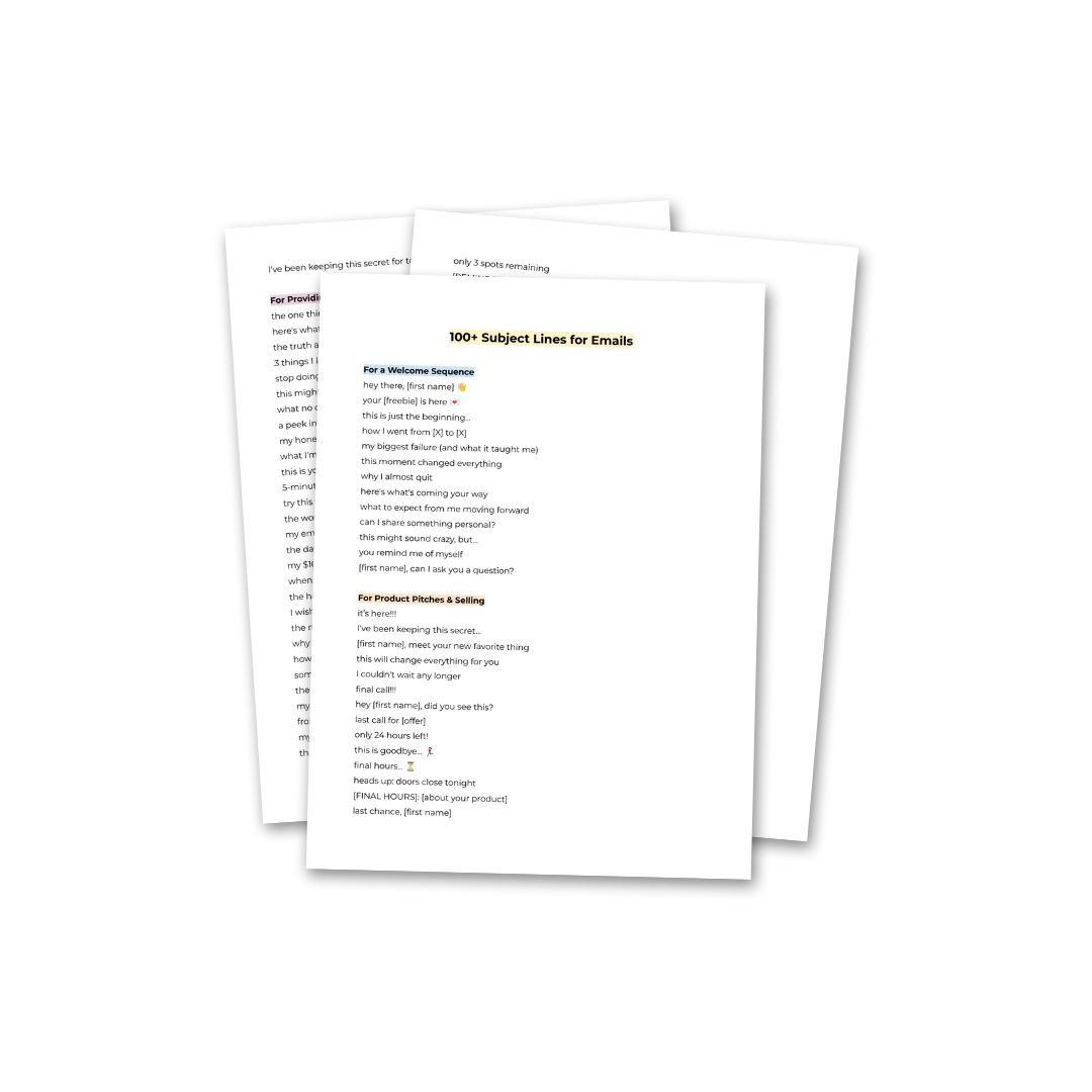 100 Email Subject Line Ideas