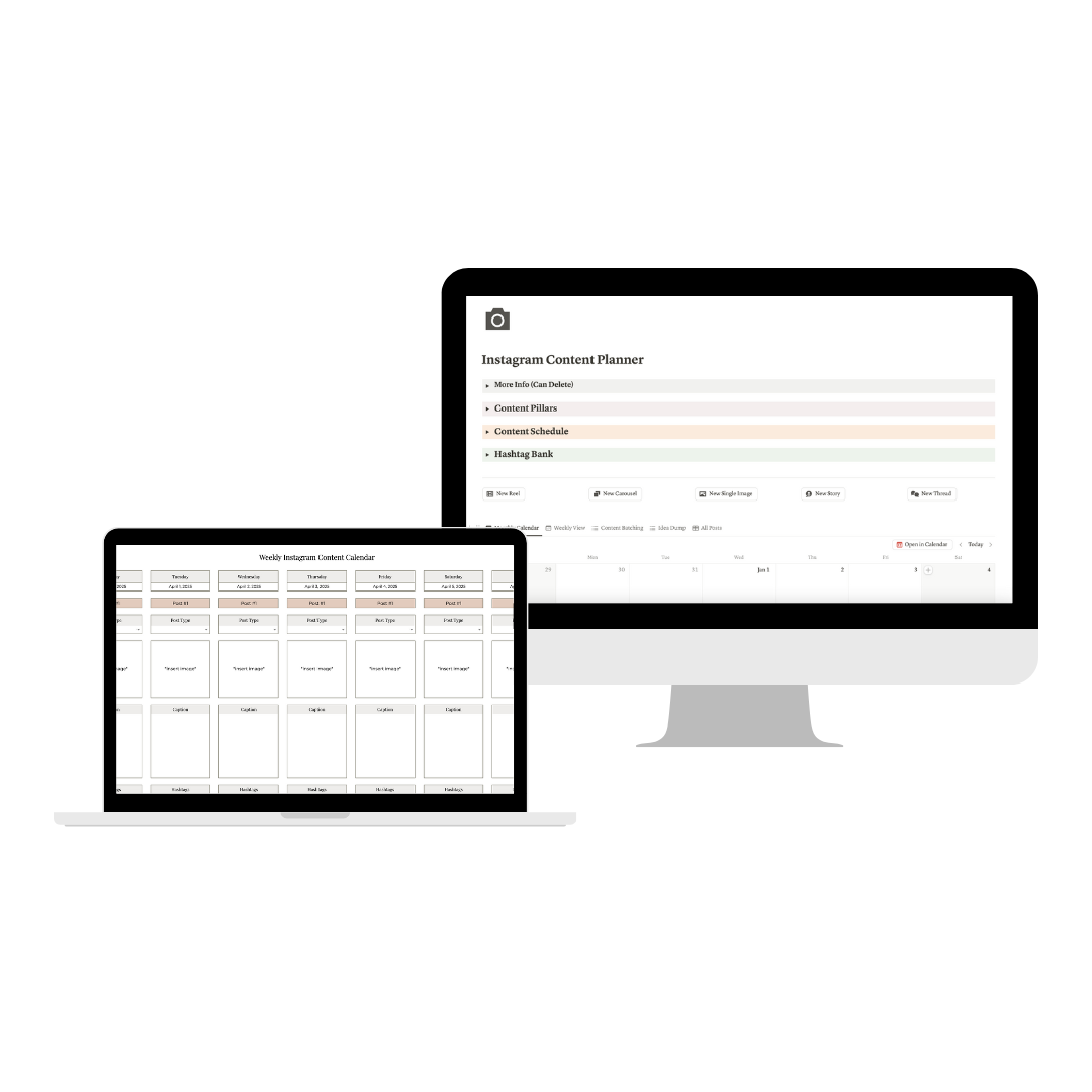 Instagram Content Calendars (LAST CHANCE)
