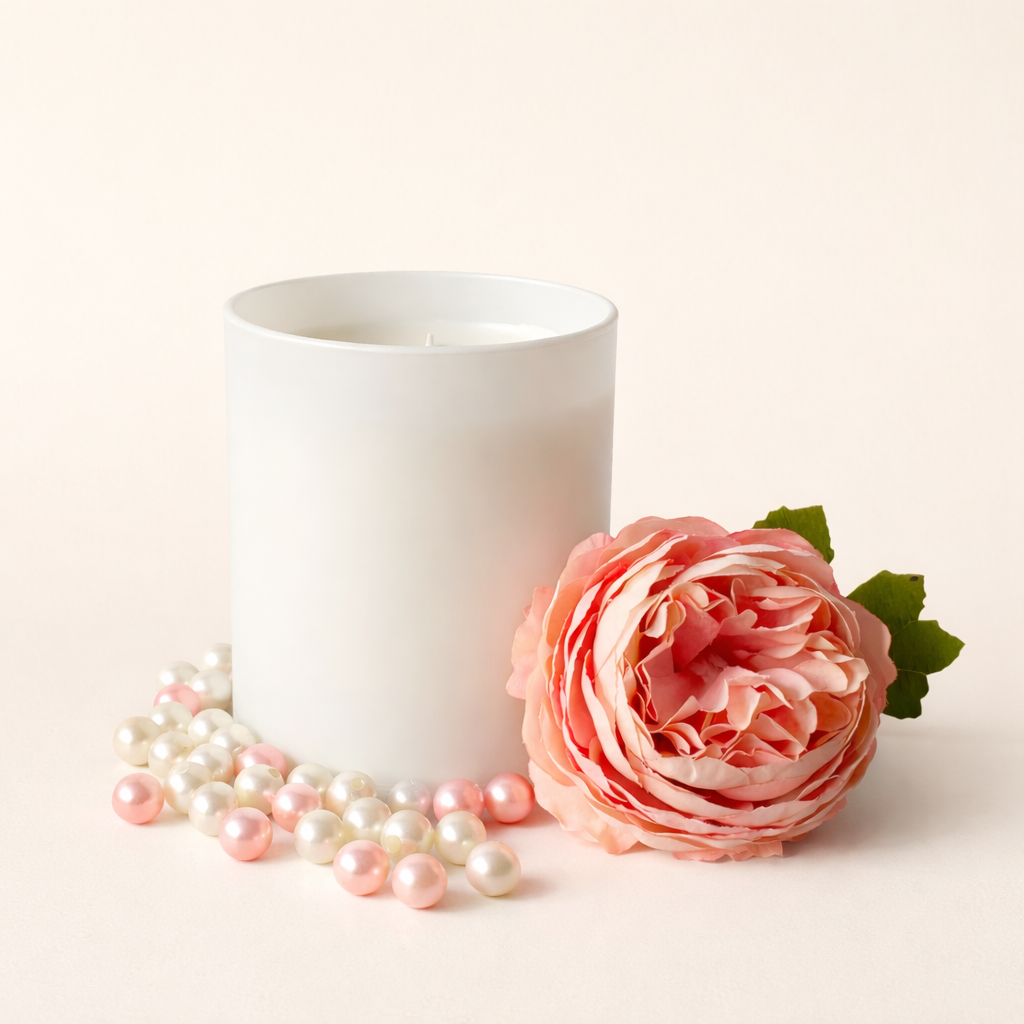 Kerzenlicht und zarte Pfingstrose.png