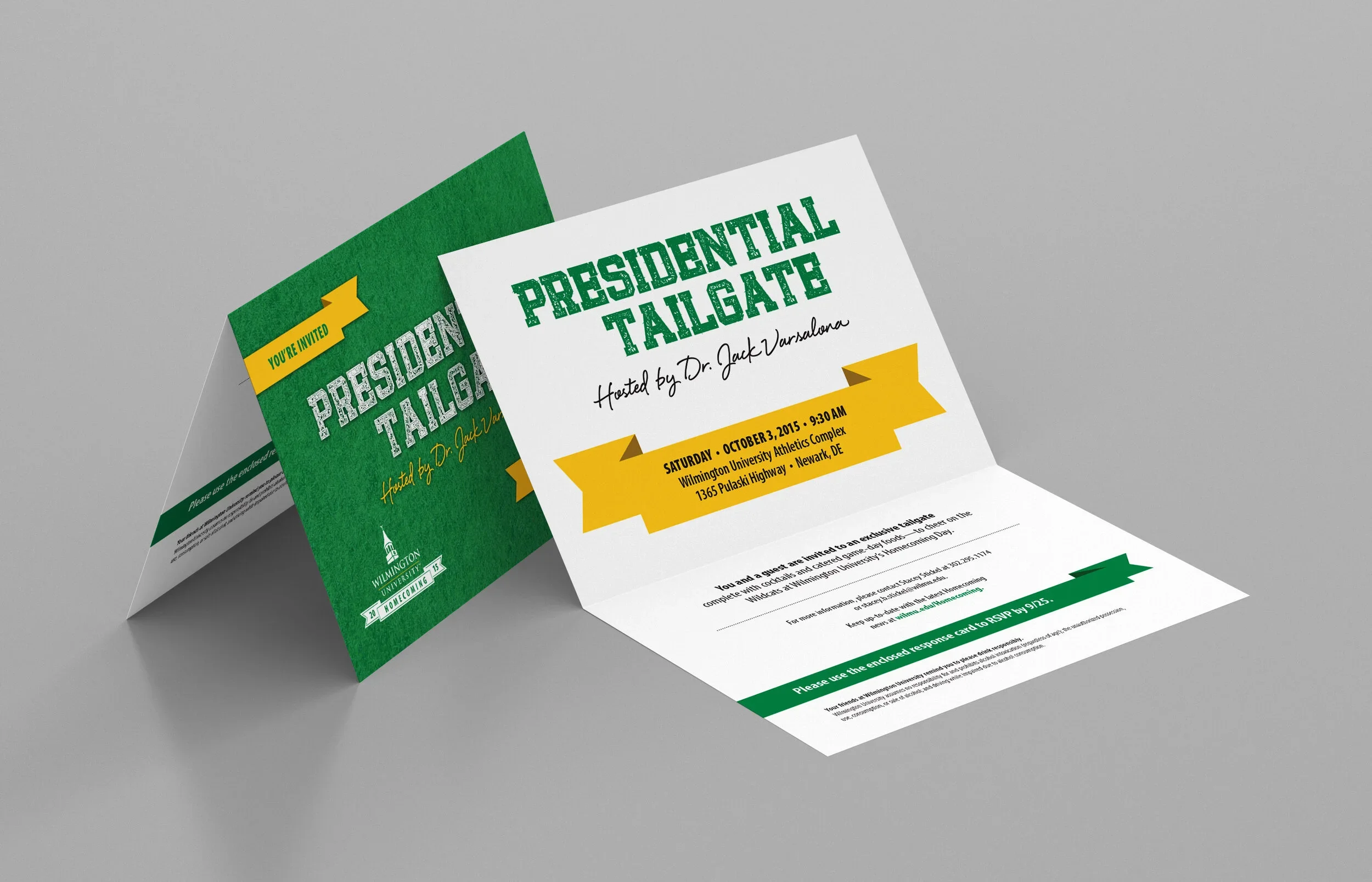 Presidential Tailgate Invitation Postcard Open