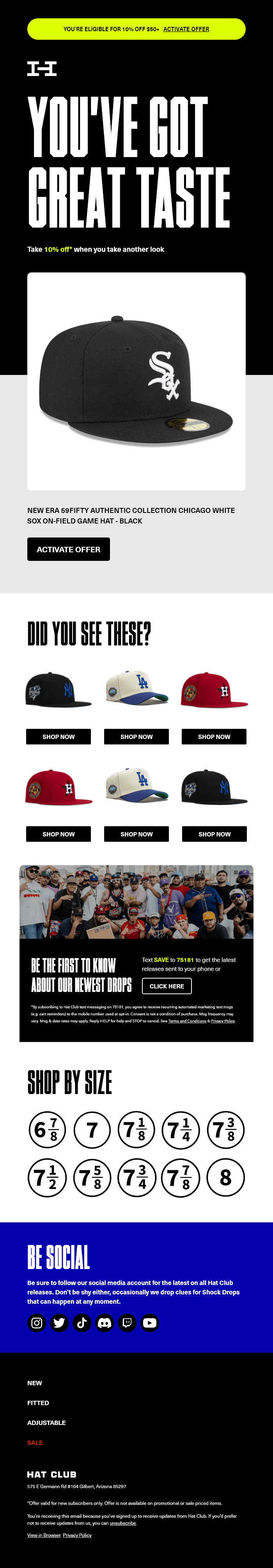 Product Browse Abandonment Message