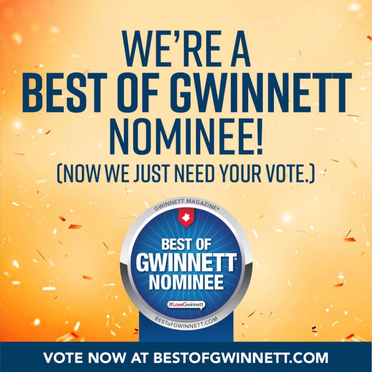 We are excited to be nominated for Best of Gwinnett in the boutique category! Vote for us now at the link in our bio!#BestOfGwinnett