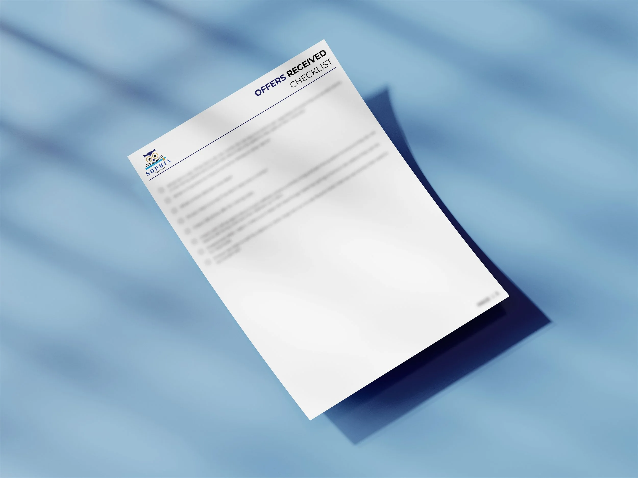 Offers Received Checklist