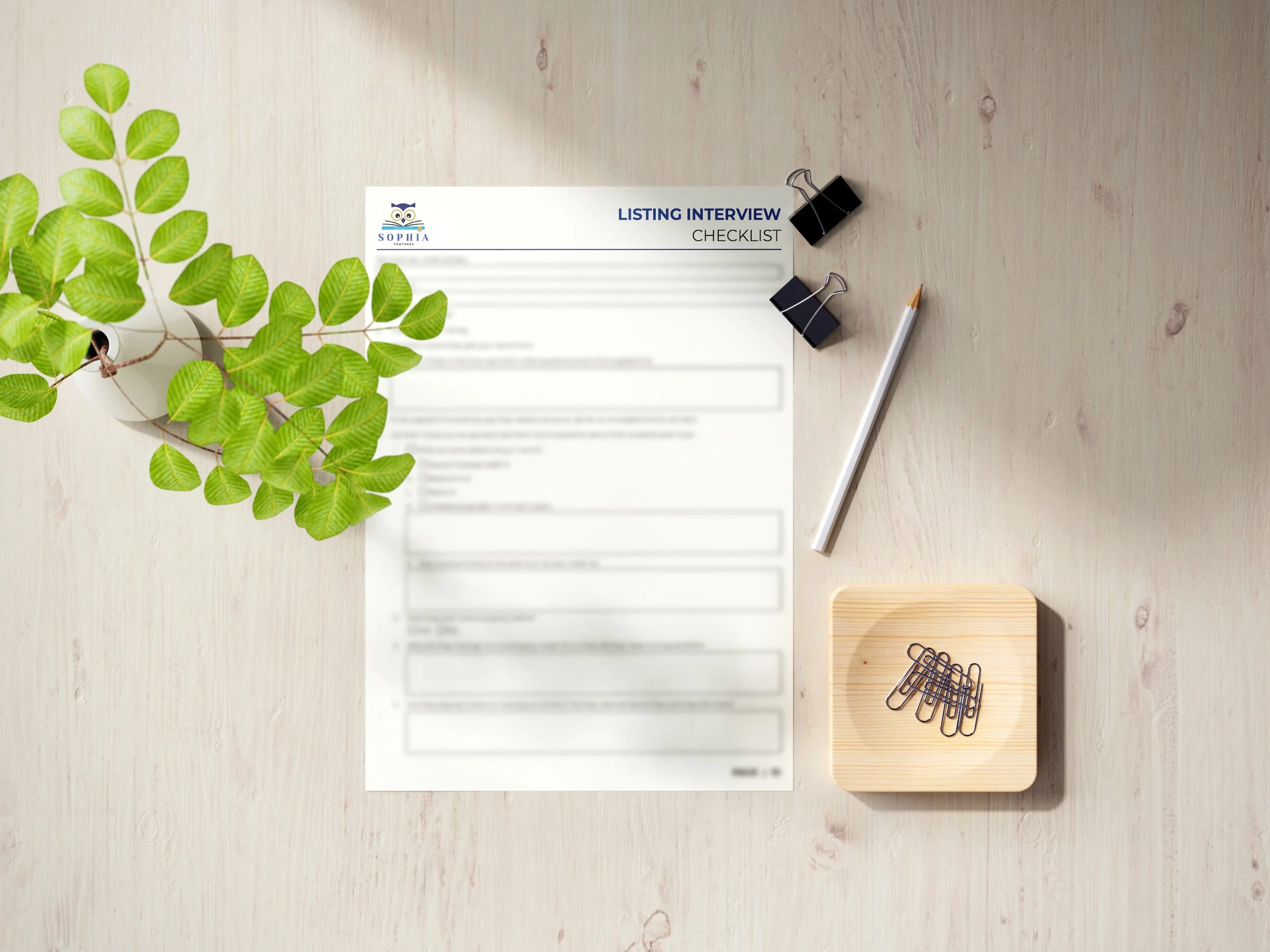 Listing Interview Checklist