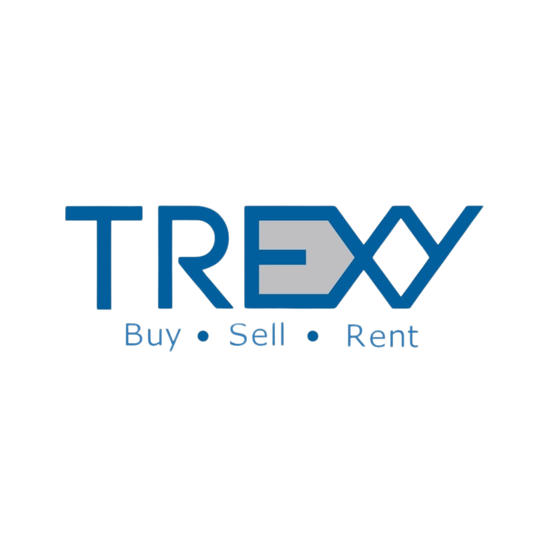 TREXY logo with tagline Buy, Sell, Rent.