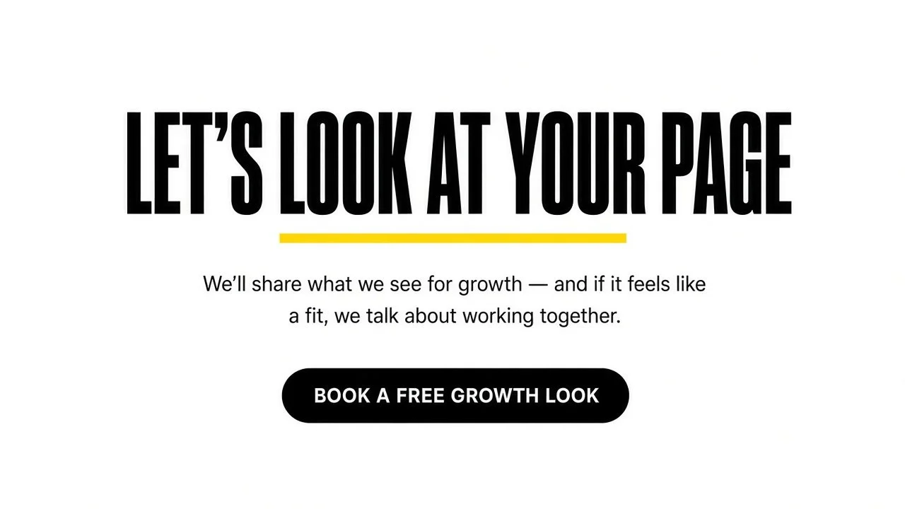 Let's look at your page — book a free growth look