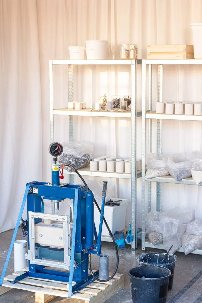 Studio setup compression workshop from studio lotek seacrete production