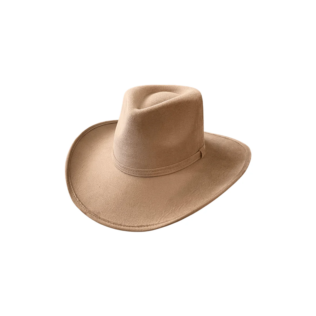Bronco Cowboy Hat - Vegan Suede - Tan | Shop Good OKC — Shop  display picture 1