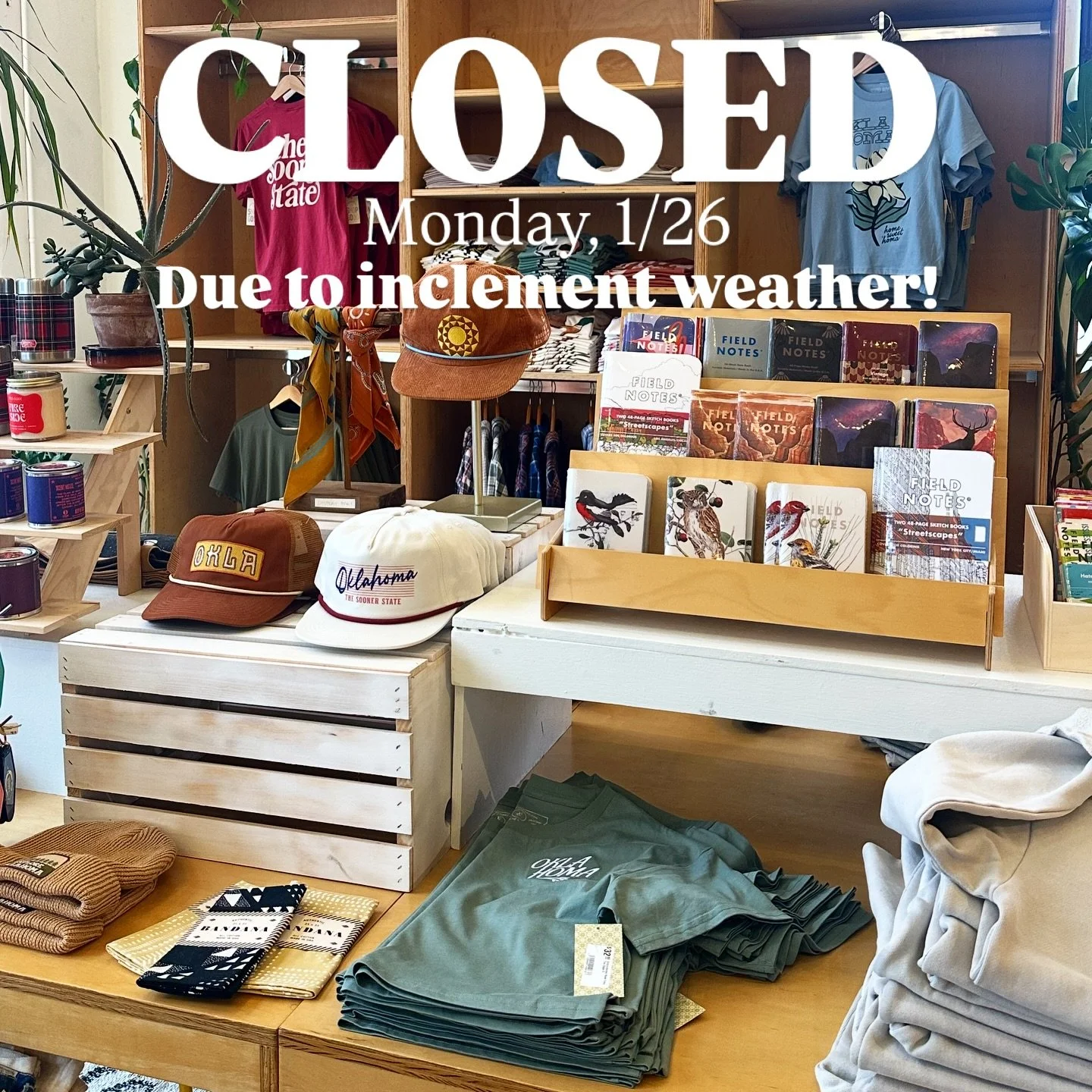 We&rsquo;re sorry to say it, but it&rsquo;s still too much of a winter wonderland outside for us to make it into the shop today! We will keep you all posted about tomorrow&rsquo;s hours.