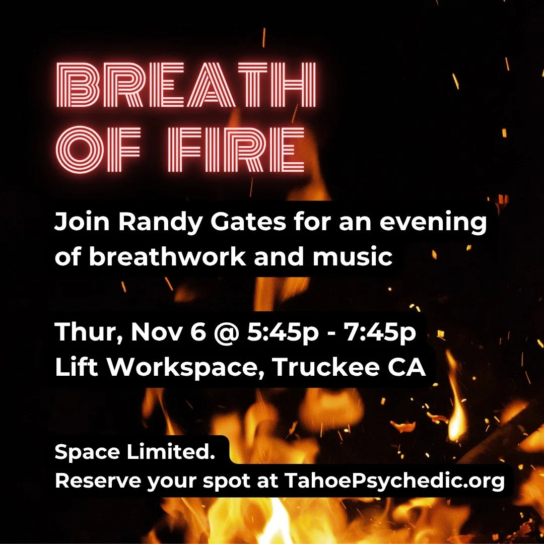 Breathwork with Randy Gates
NOTE --- this is on a Thursday.