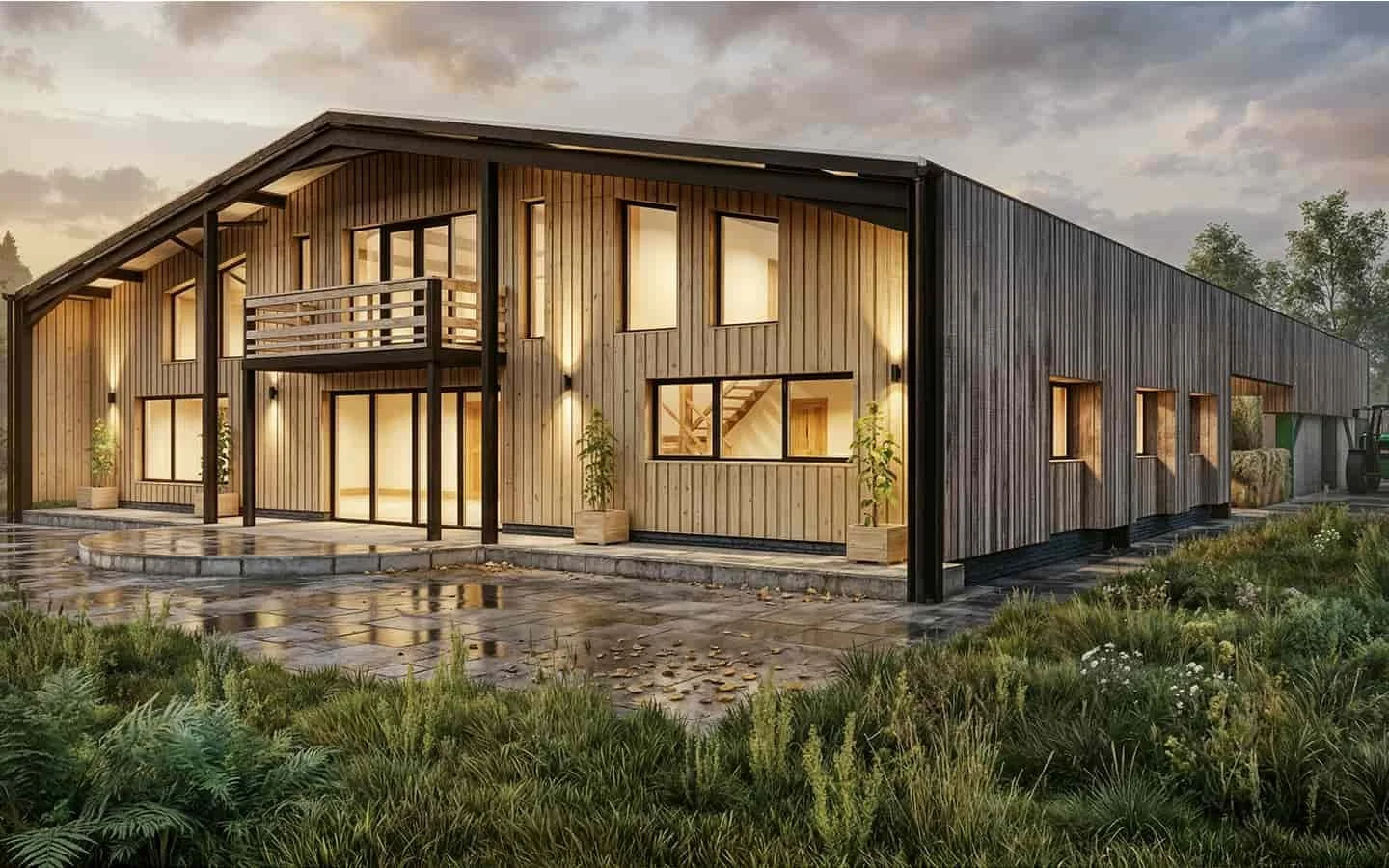 Stratford-Upon-Avon barn conversion creating a modern contemporary family home in the open country side.