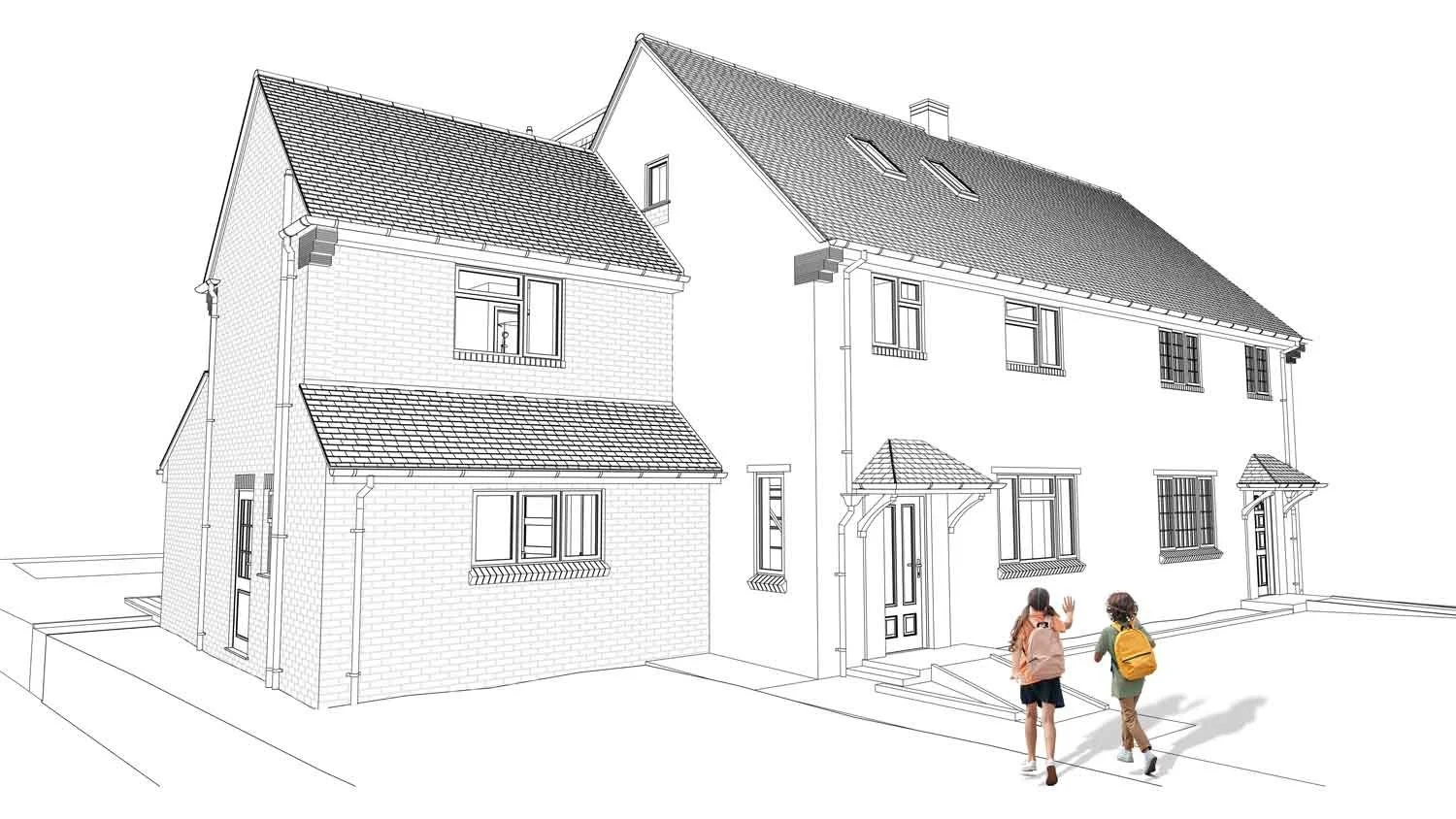Planning application drawings for a two-storey extension in Solihull include detailed floor plans, elevations, and site layouts. McTernan Design ensures accurate visualisations to simplify approvals and guide your extension project seamlessly.