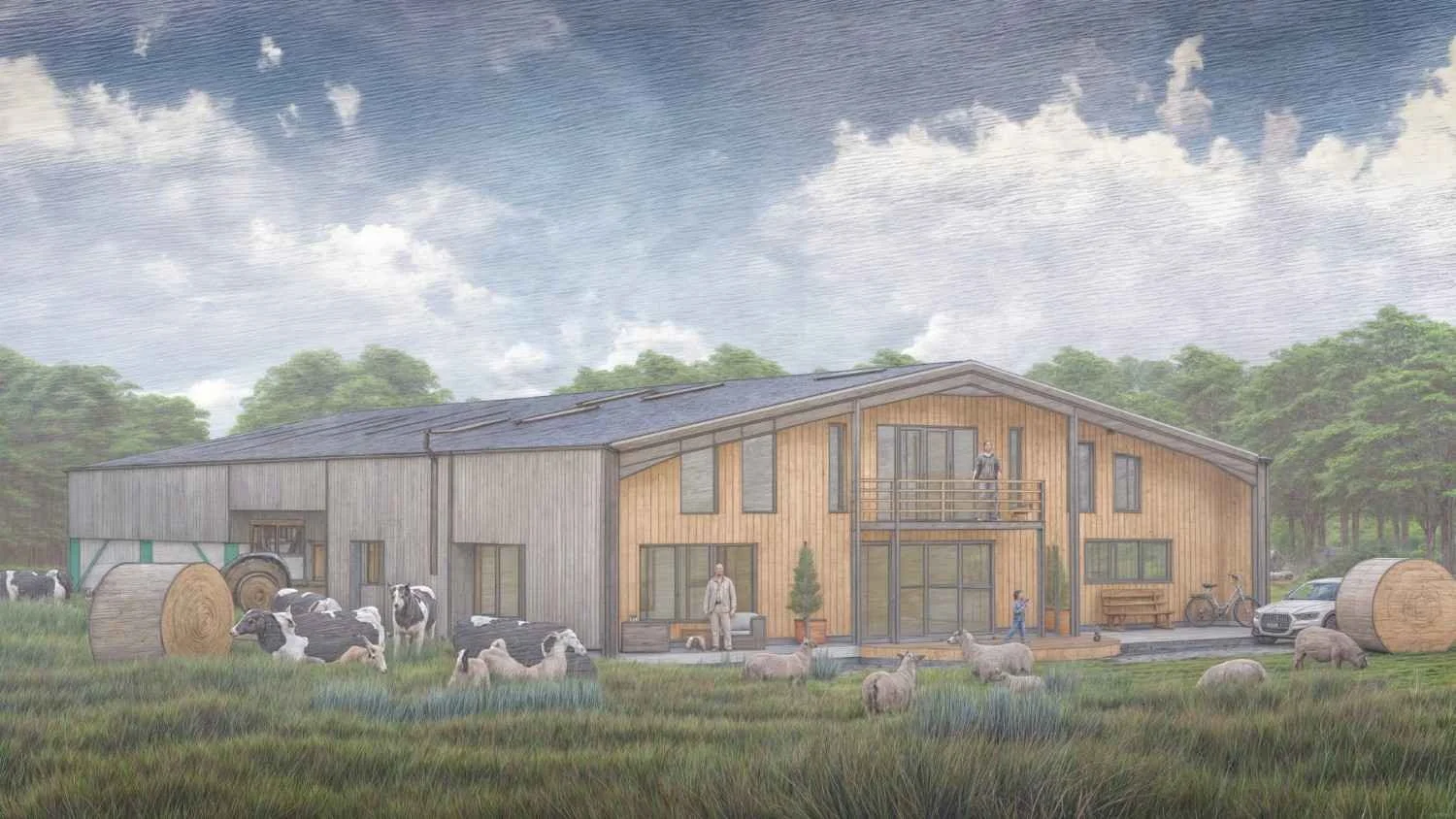 Cotswolds planning permission. Class Q barn conversion to provide a luxury family home.
