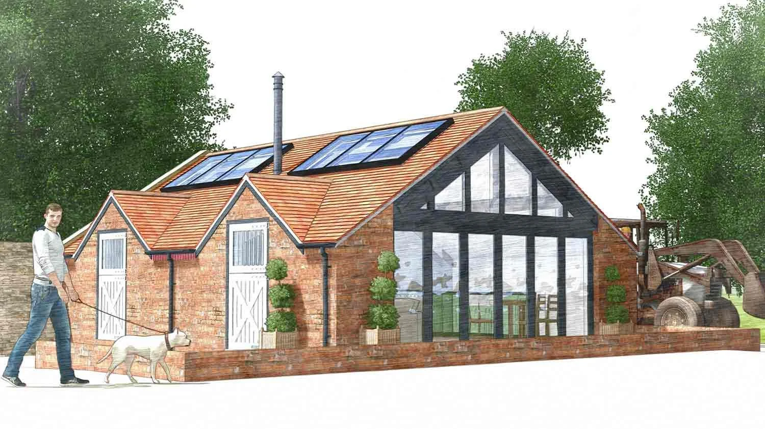 Traditional barn conversion design
