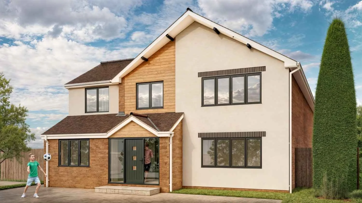A first-floor side extension in Solihull designed to create an additional bedroom above the garage. Submitted for householder planning permission, ensuring seamless integration with the existing home. Designed by McTernan Design.