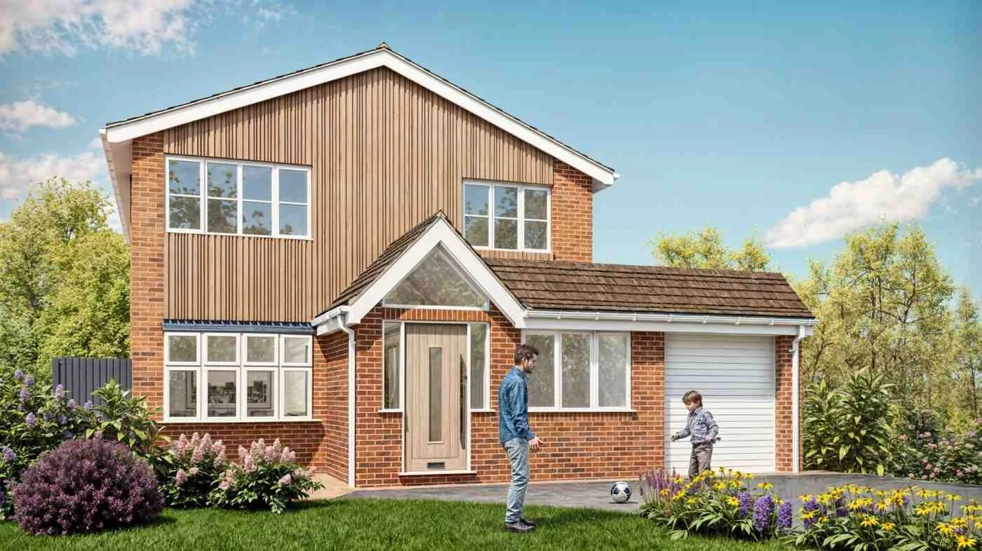 Affordable architectural drawings in Solihull Solihull planning permission drawings for a  garage conversion, replacement porch, new feature cladding and replacement roof to front elevation plus internal alterations.