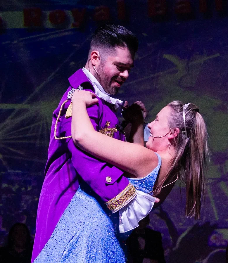 Cinderella and the Prince dancing at the Royal Ball