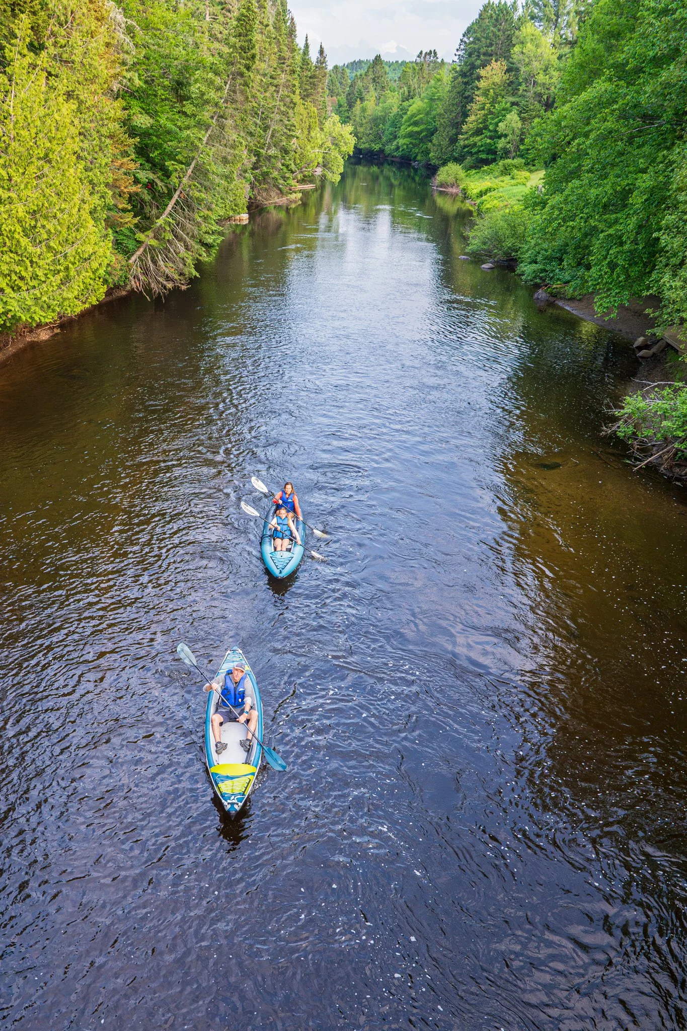 kayak gonflable rivière du Nord (Val-David)