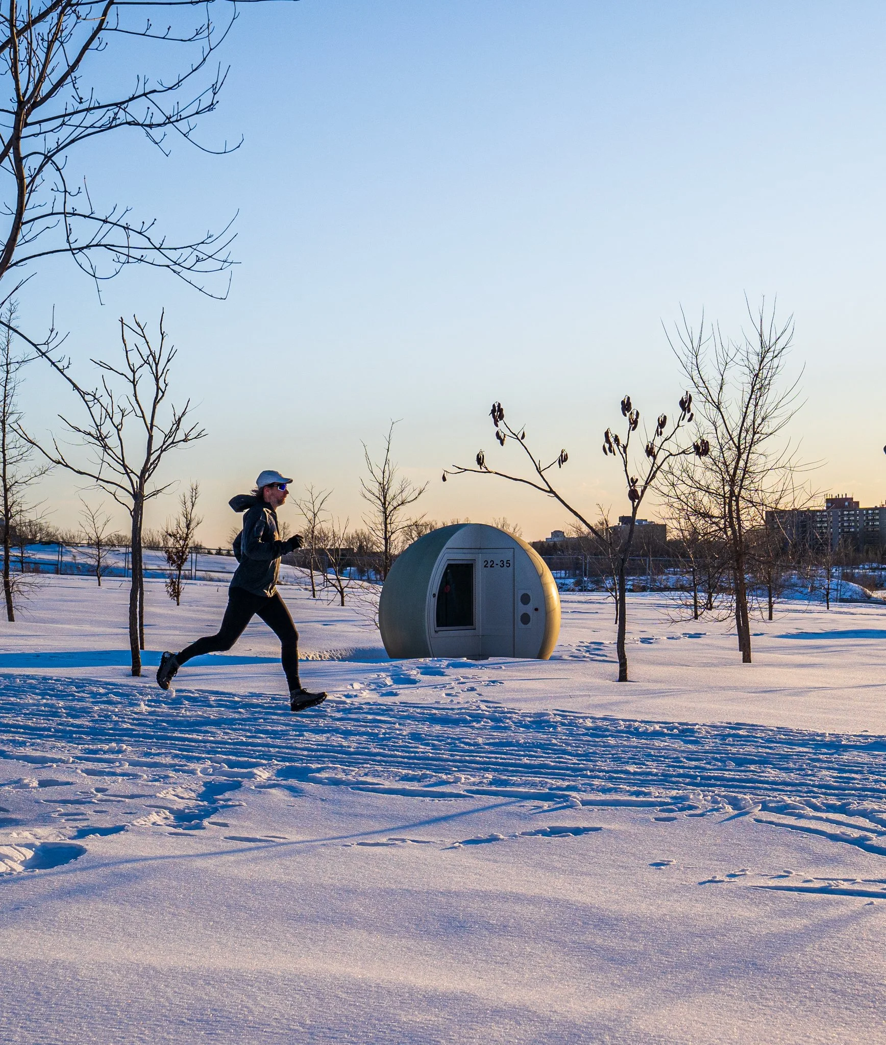 Course sur neige, parc Frédéric-Back