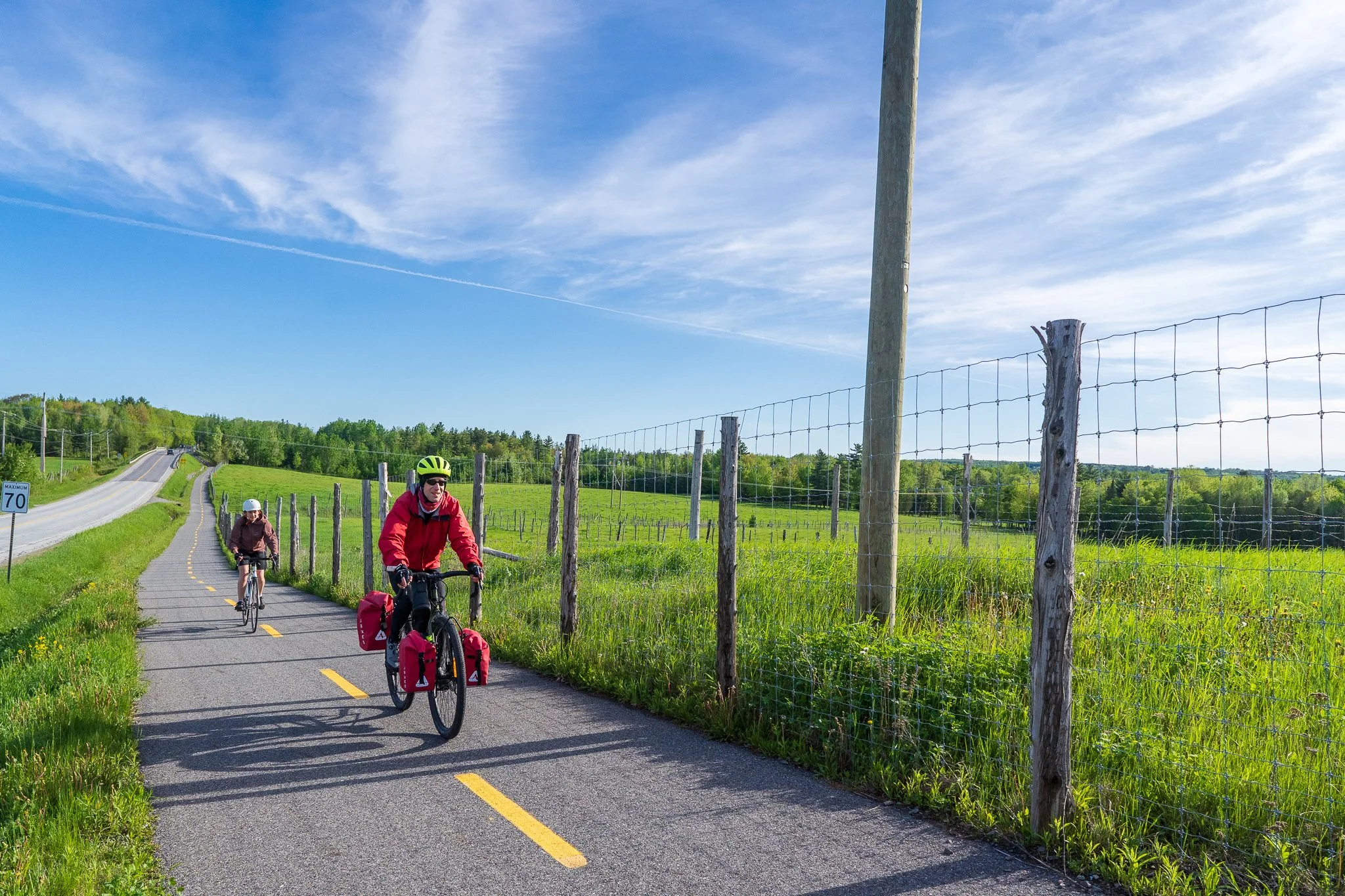 Sur la Véloroute gourmande, vers Magog