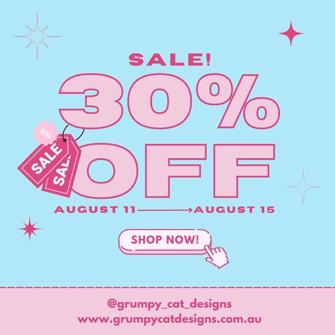 ATTENTION: 30% OFF SALE ON NOW 🎉

Get 30% off all items in the Valentine and Autumn collection until 15th August. Grab your jewellery now at www.grumpycatdesigns.com.au ✨

#grumpycatdesigns #fyp #jewellery #sale #australia #accessories #handmade #be