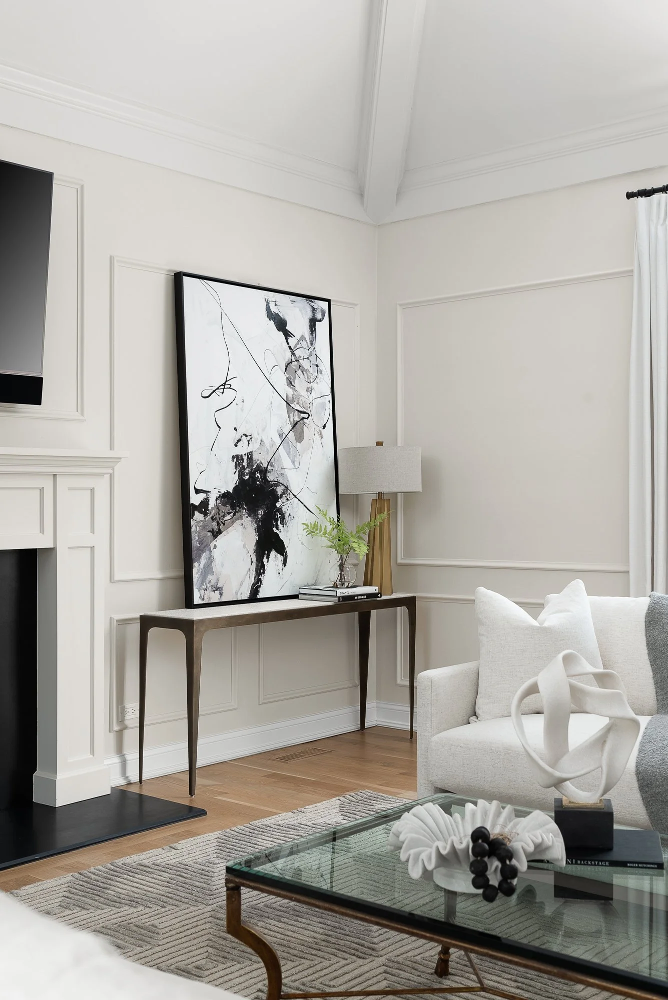 Refined Comfort Living Room with Neutral Tones & Bold Accents — Sarah ...