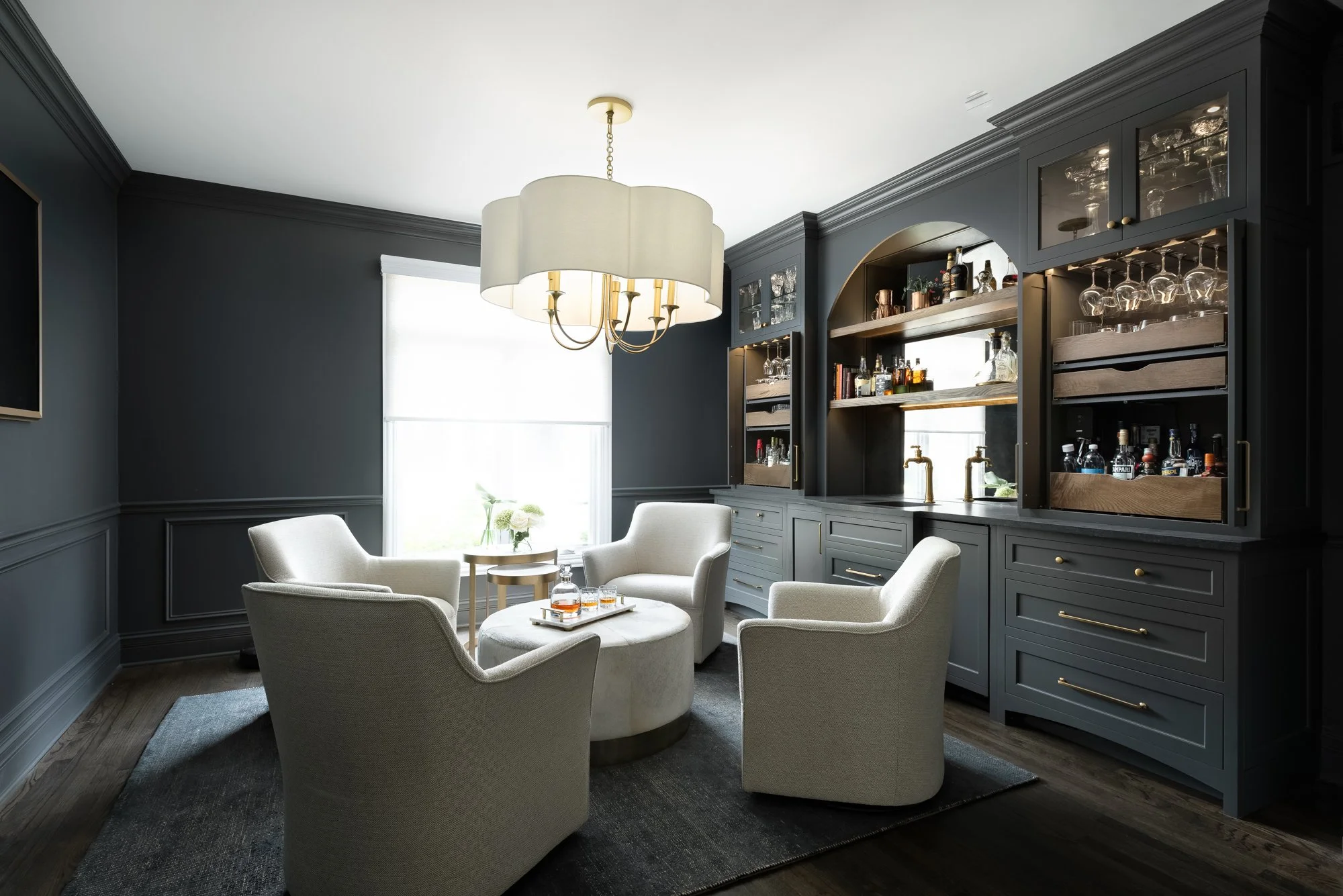 Moody Cocktail Lounge with Copper Accents & Plush Seating — Sarah Coe ...