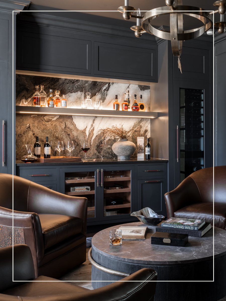 Moody & Inviting Home Bar