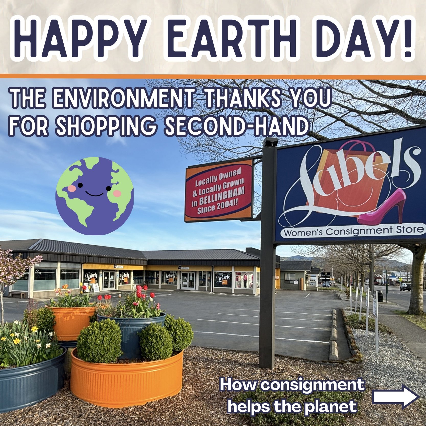 Happy Earth Day! One of the best things about consignment is how sustainable it is. The fashion industry has an incredible impact on the environment and we're proud to be part of the solution to a more sustainable future. 🫶🏼🌎