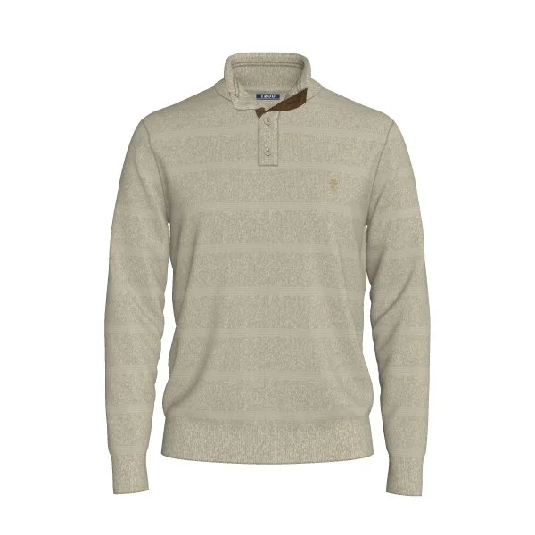 45GS174_7GG TEXTURED BUTTON MOCK_CEDARWOOD KHAKI_OYSTER GREY_Front.jpg